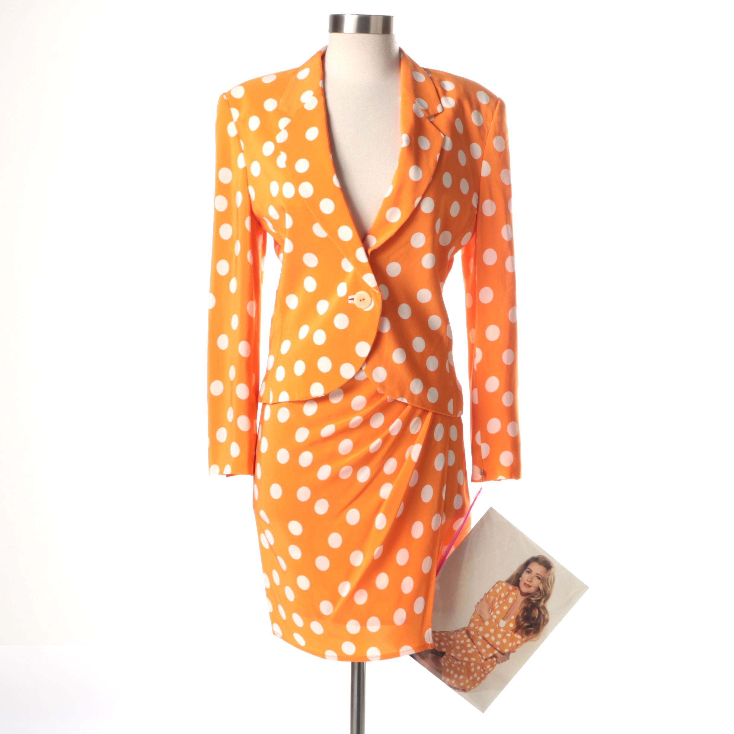 Genny Silk Polka Dot Suit