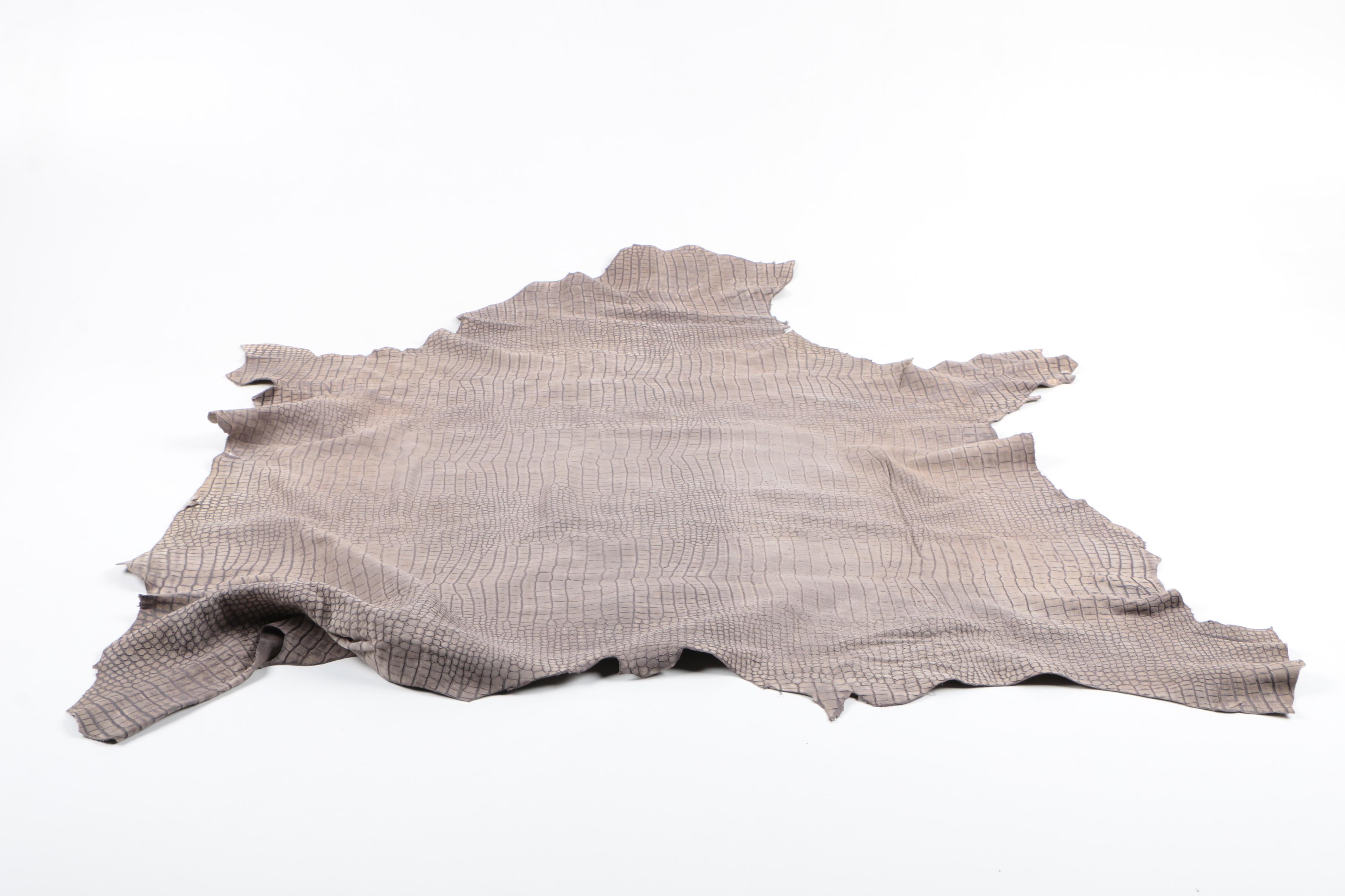 John Flynn & Sons Inc. Charcoal Grey Gator Leather