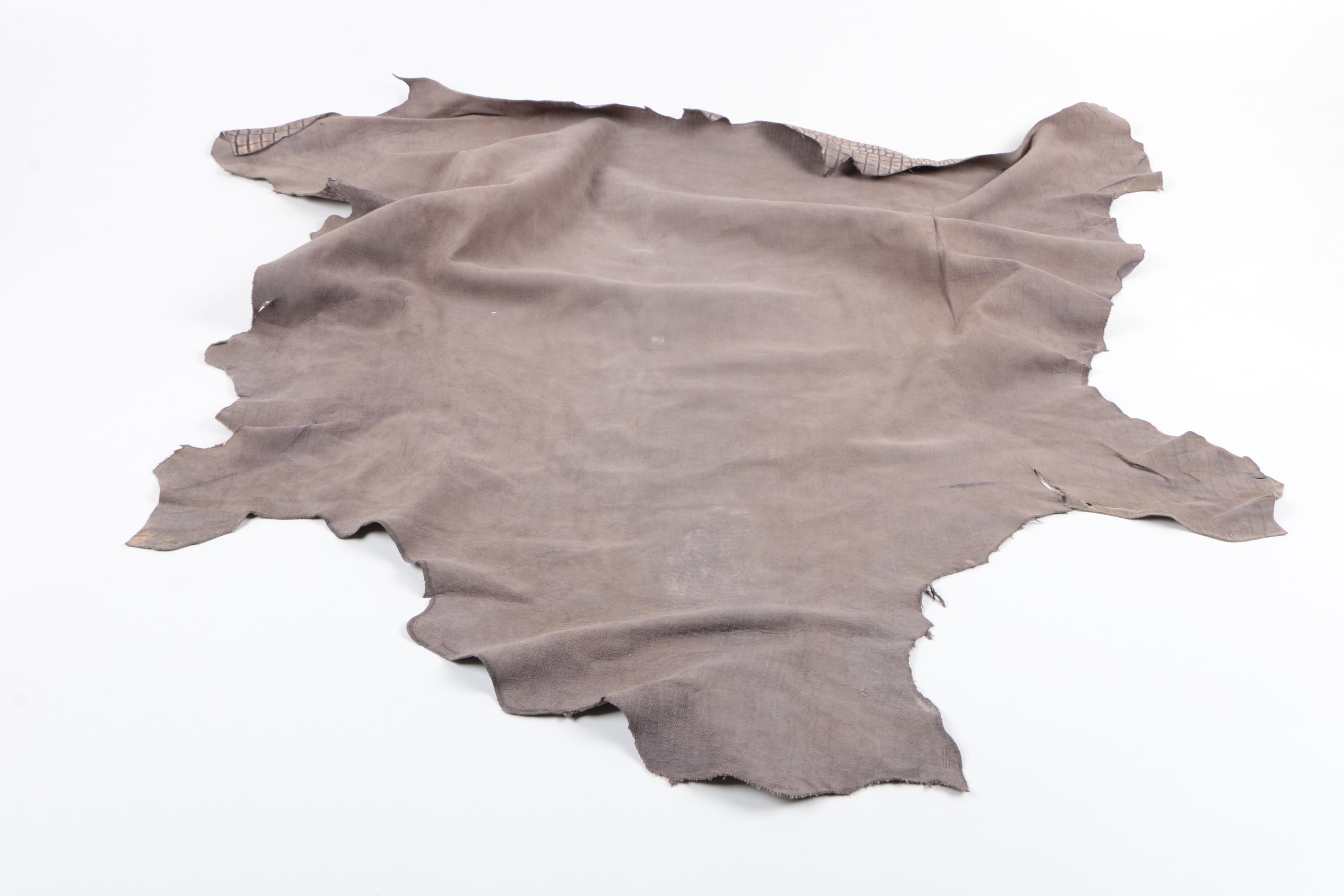 John Flynn & Sons Inc. Charcoal Grey Gator Leather