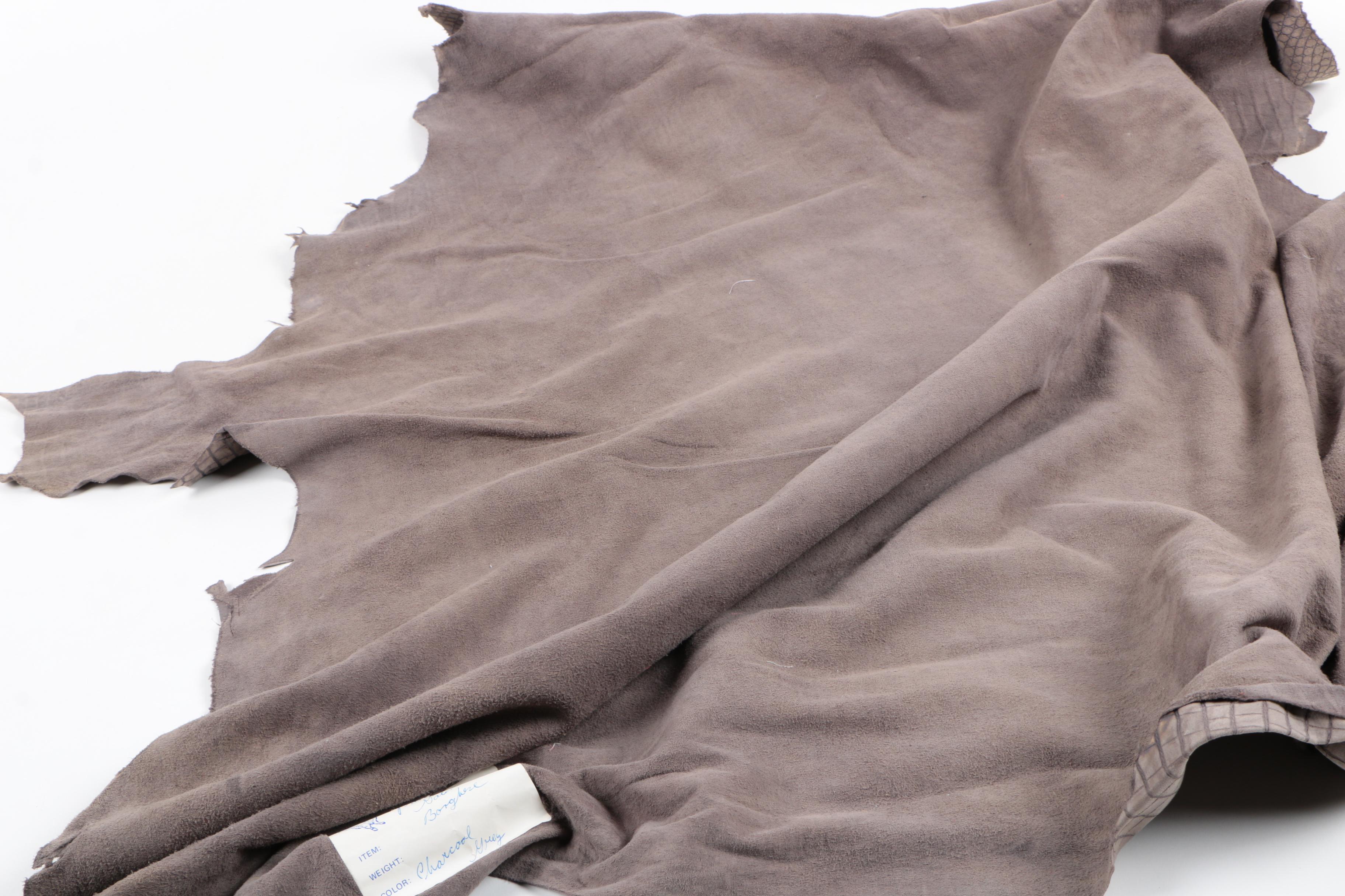 John Flynn & Sons Inc. Charcoal Grey Gator Leather