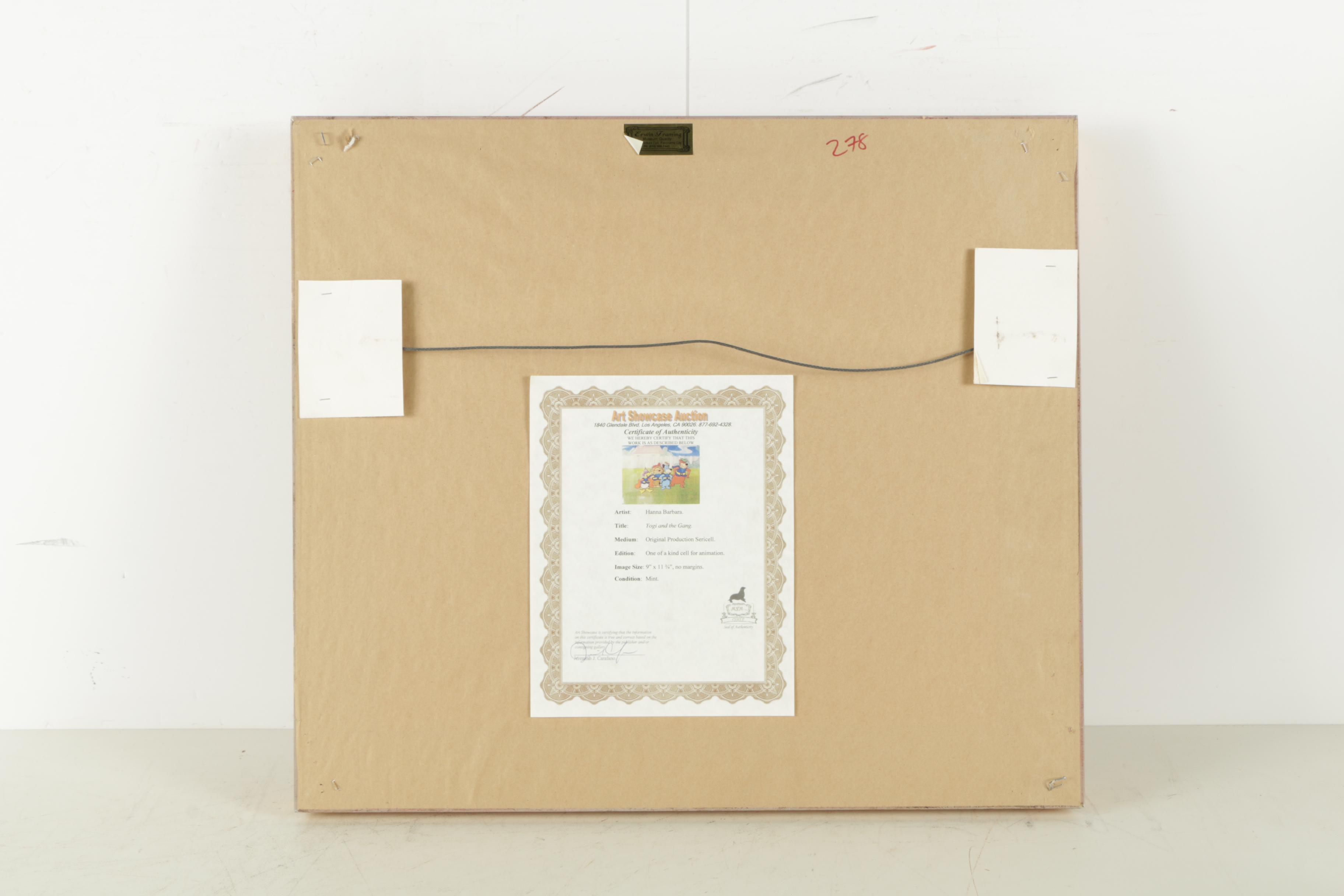 Hanna Barbara Animation Cell "Yogi and the Gang"