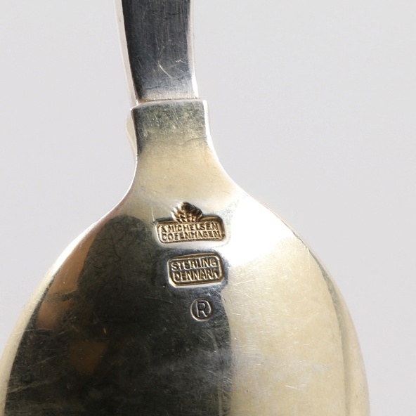 Two Danish Anton Michelsen Sterling Silver Annual Christmas Spoons