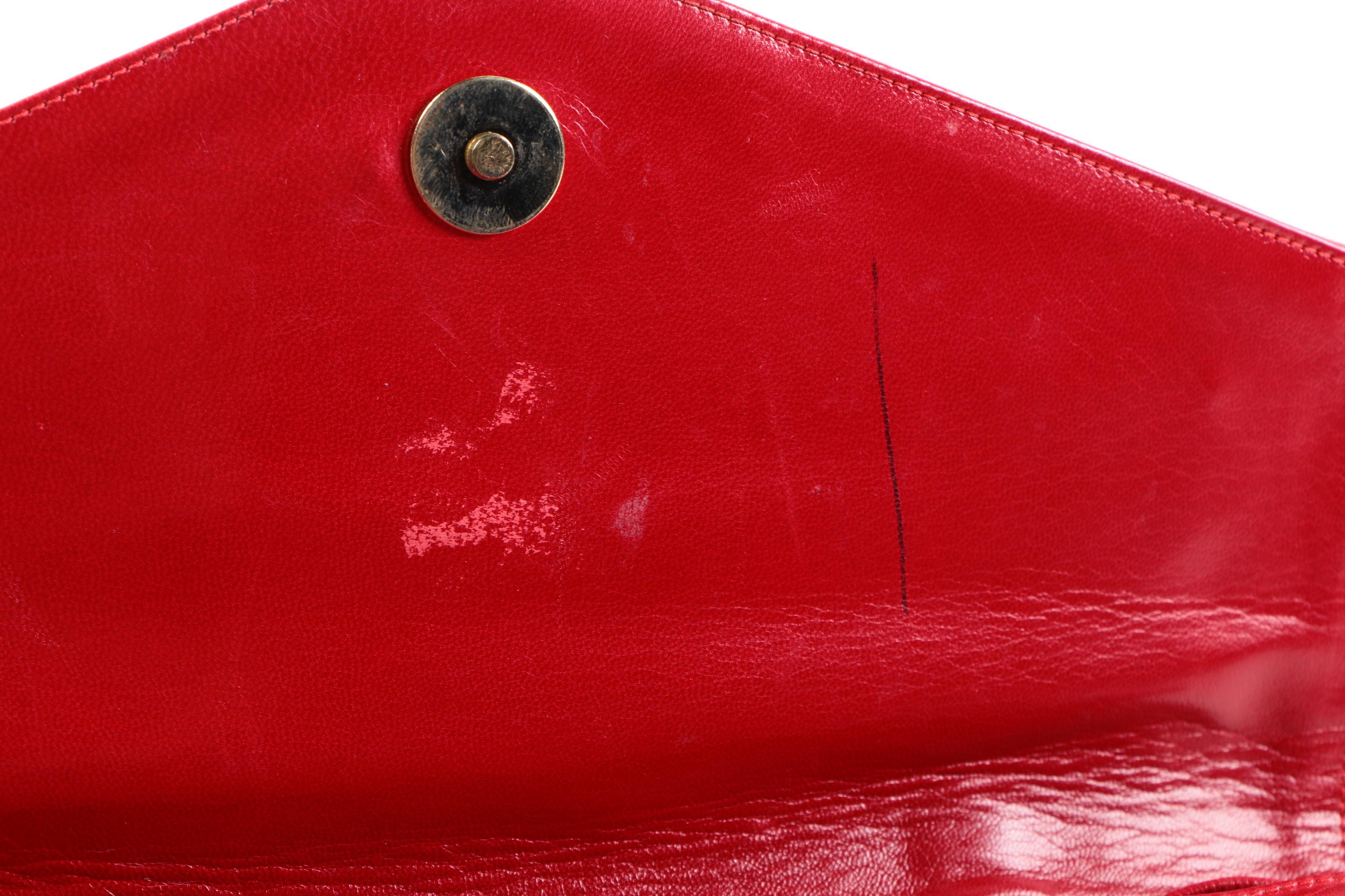 Vintage Bally Red Leather Crossbody Bag