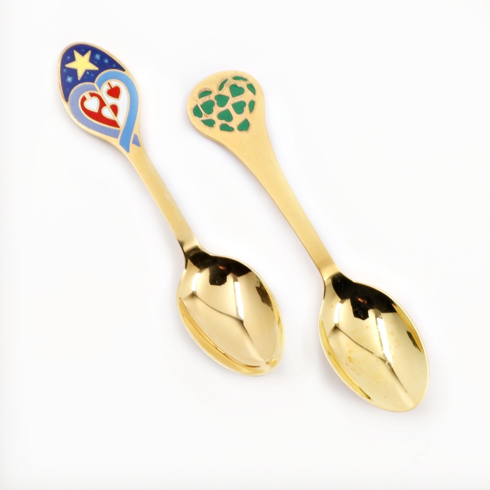 Pairing of Anton Michelsen Sterling Silver Annual Christmas Spoons