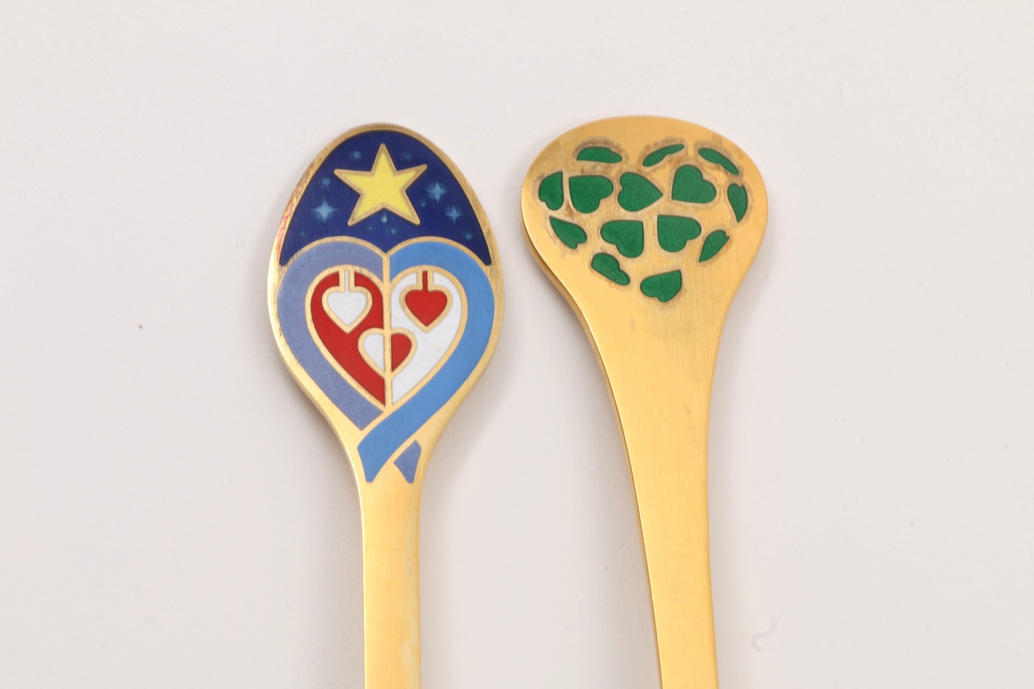 Pairing of Anton Michelsen Sterling Silver Annual Christmas Spoons