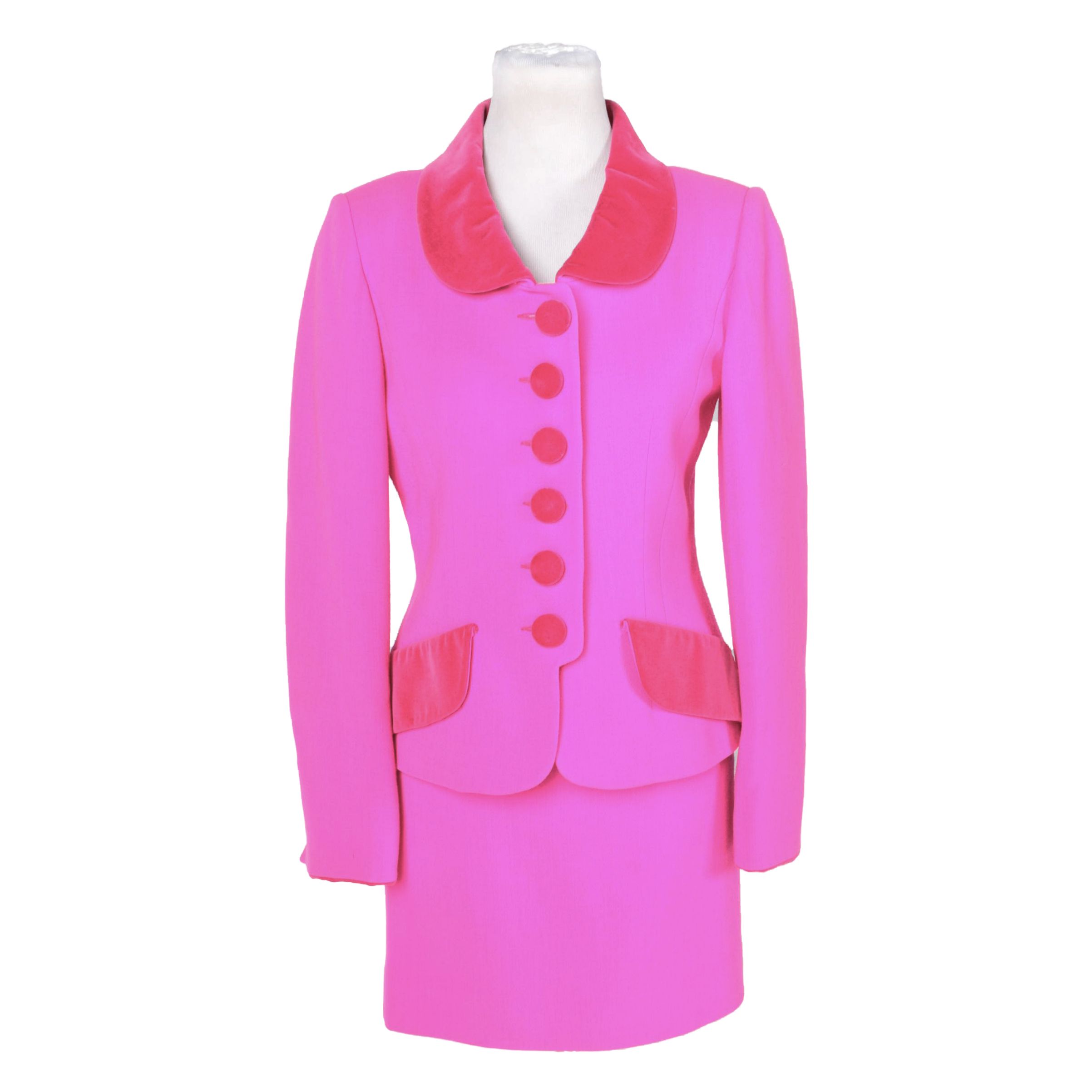 Nina Ricci Boutique Vibrant Pink Wool Suit