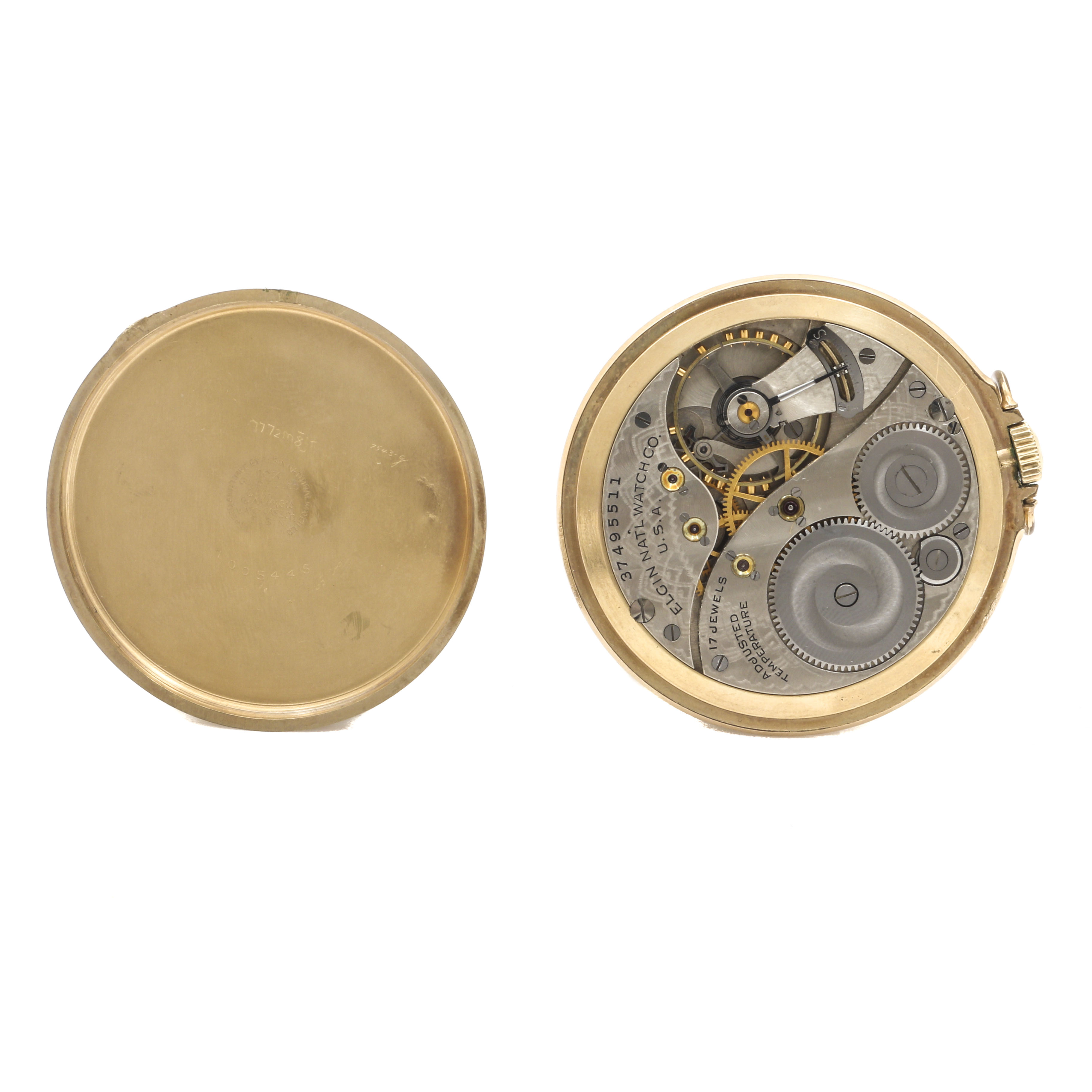 Pair of Vintage Elgin Open Face Pocket Watches