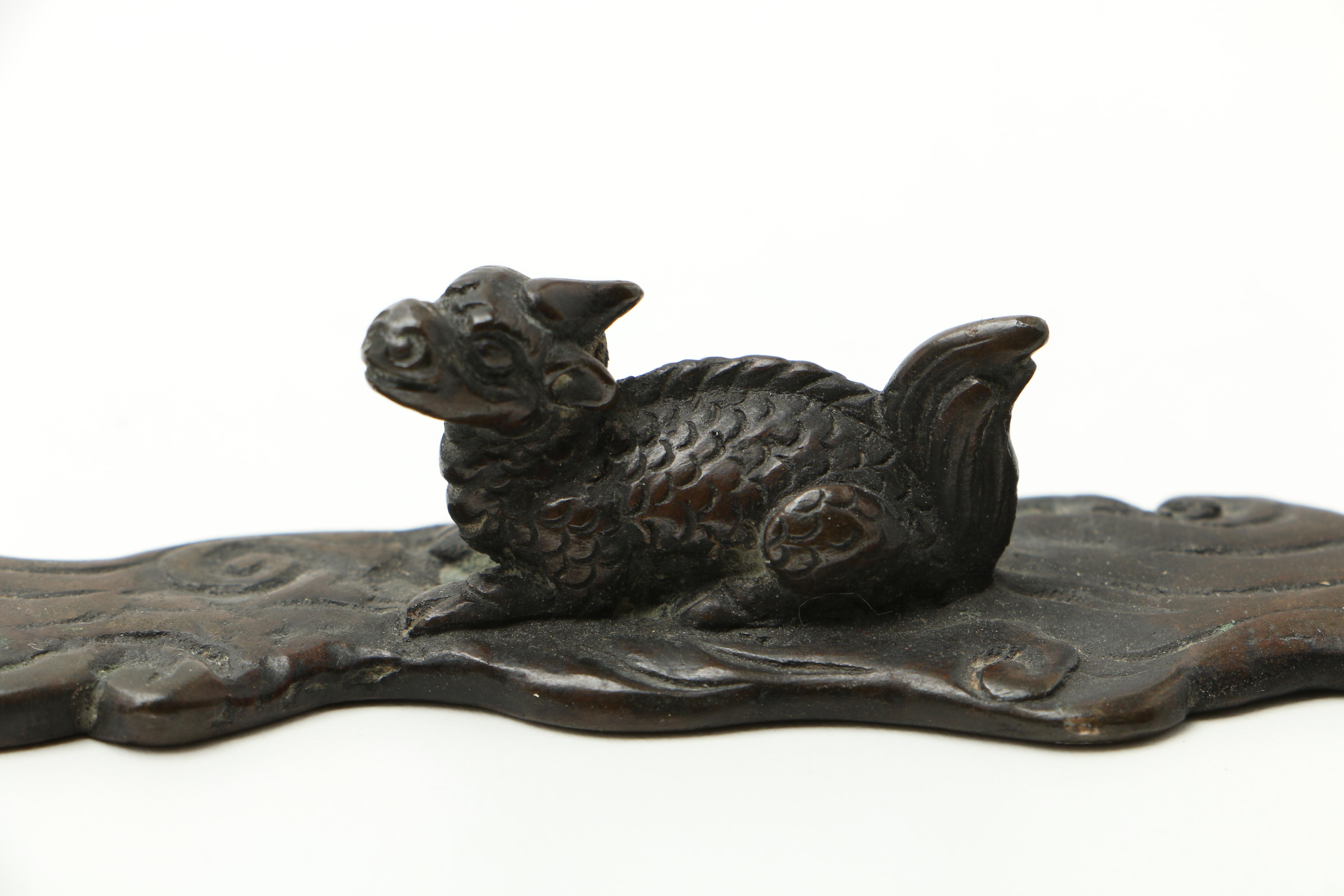 Antique Japanese Bronze Calligraphy Set