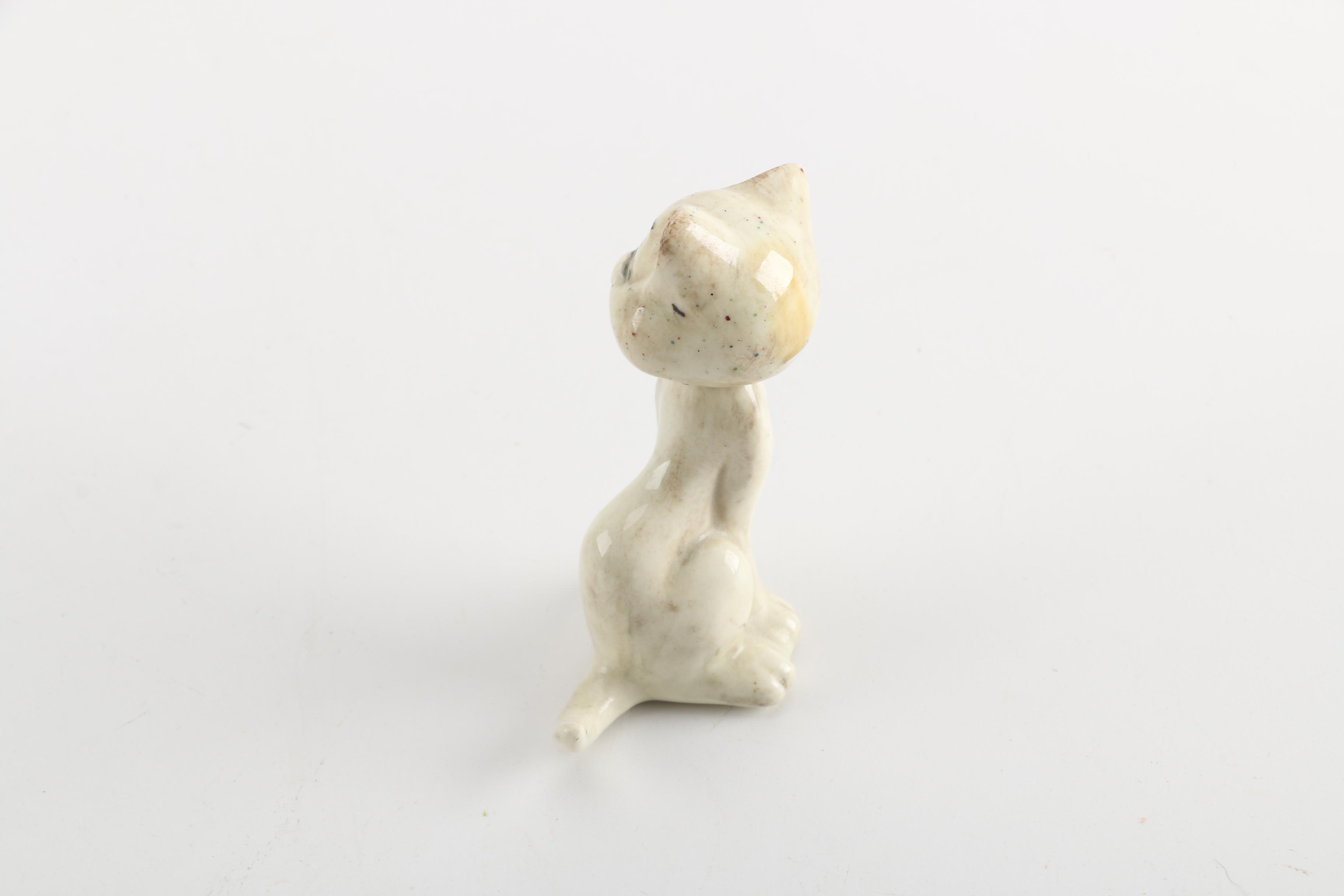 Vintage Ceramic Cat Bobblehead