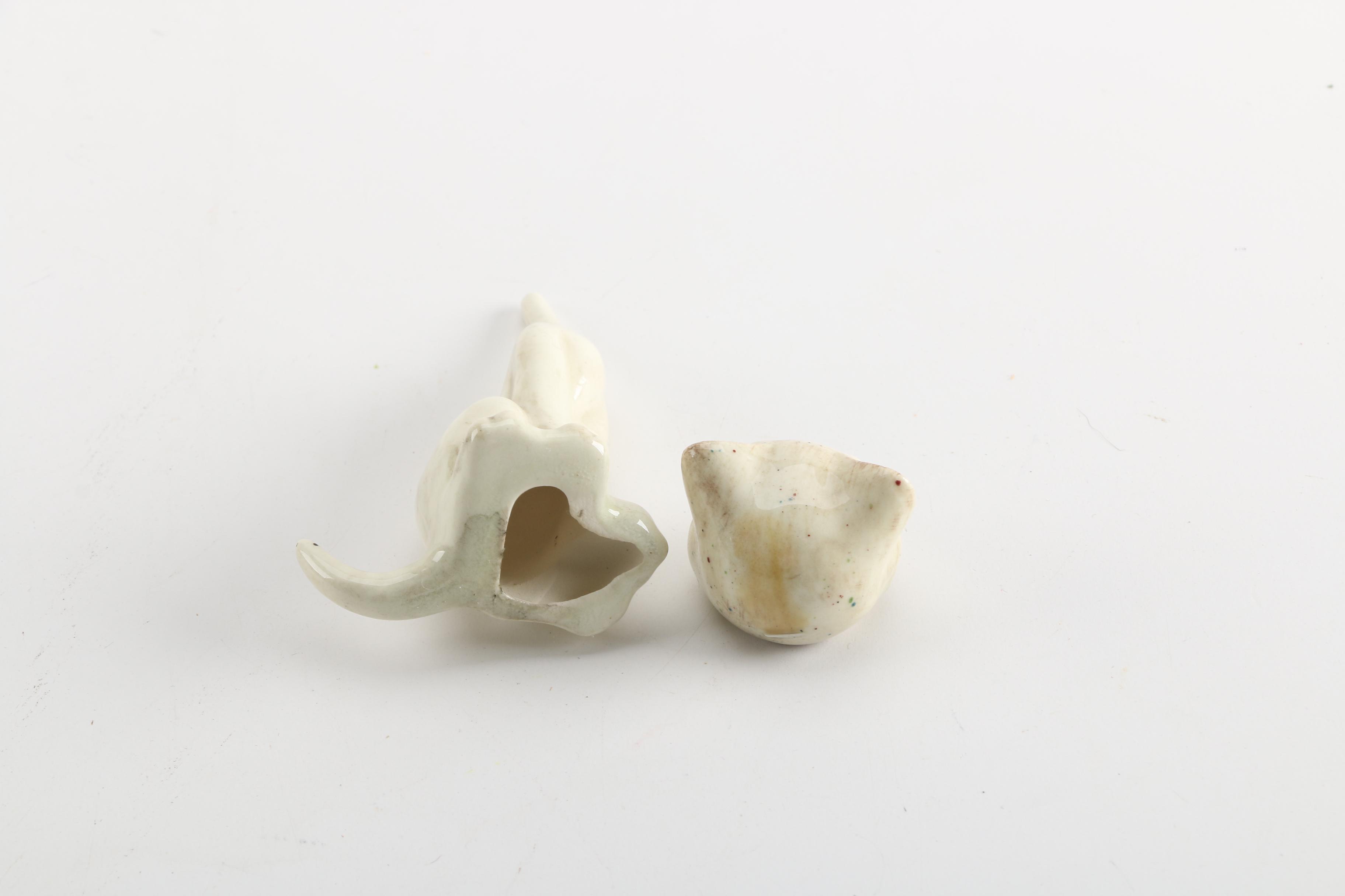 Vintage Ceramic Cat Bobblehead