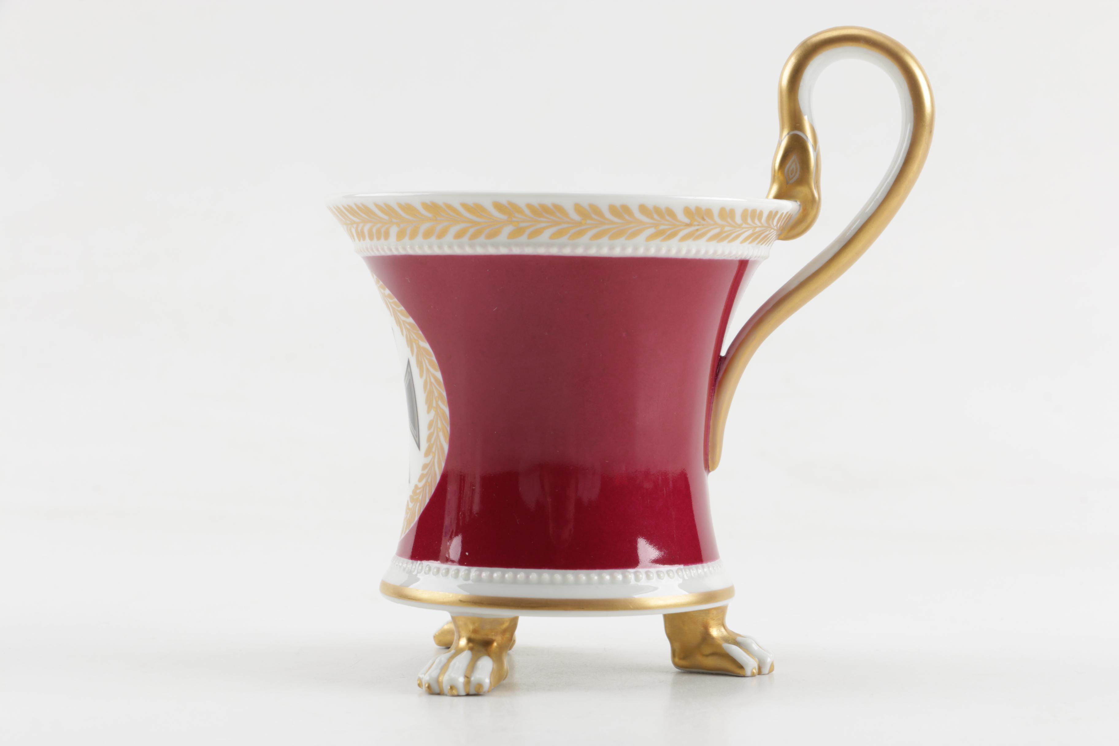 Antique World War One Prussian KPM Cabinet Cup