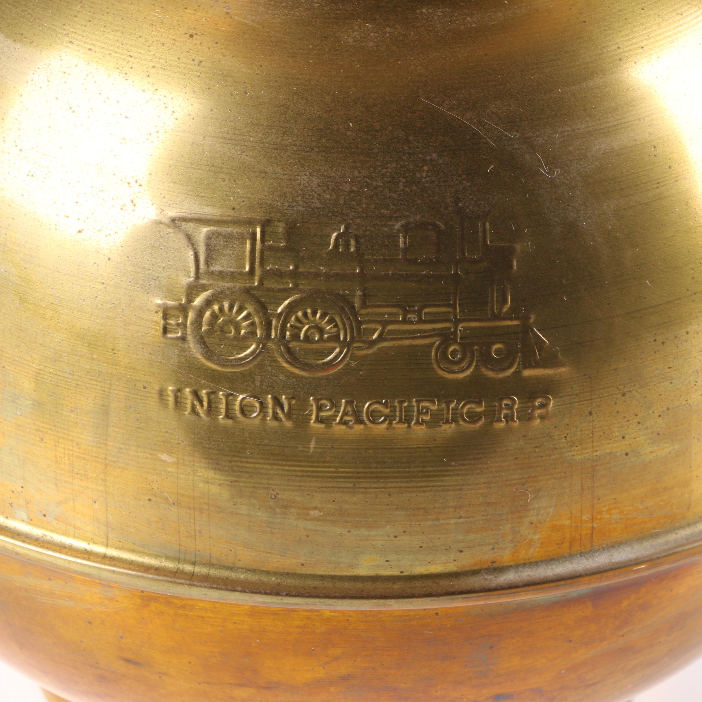 Union Pacific Railroad Brass Spittoon