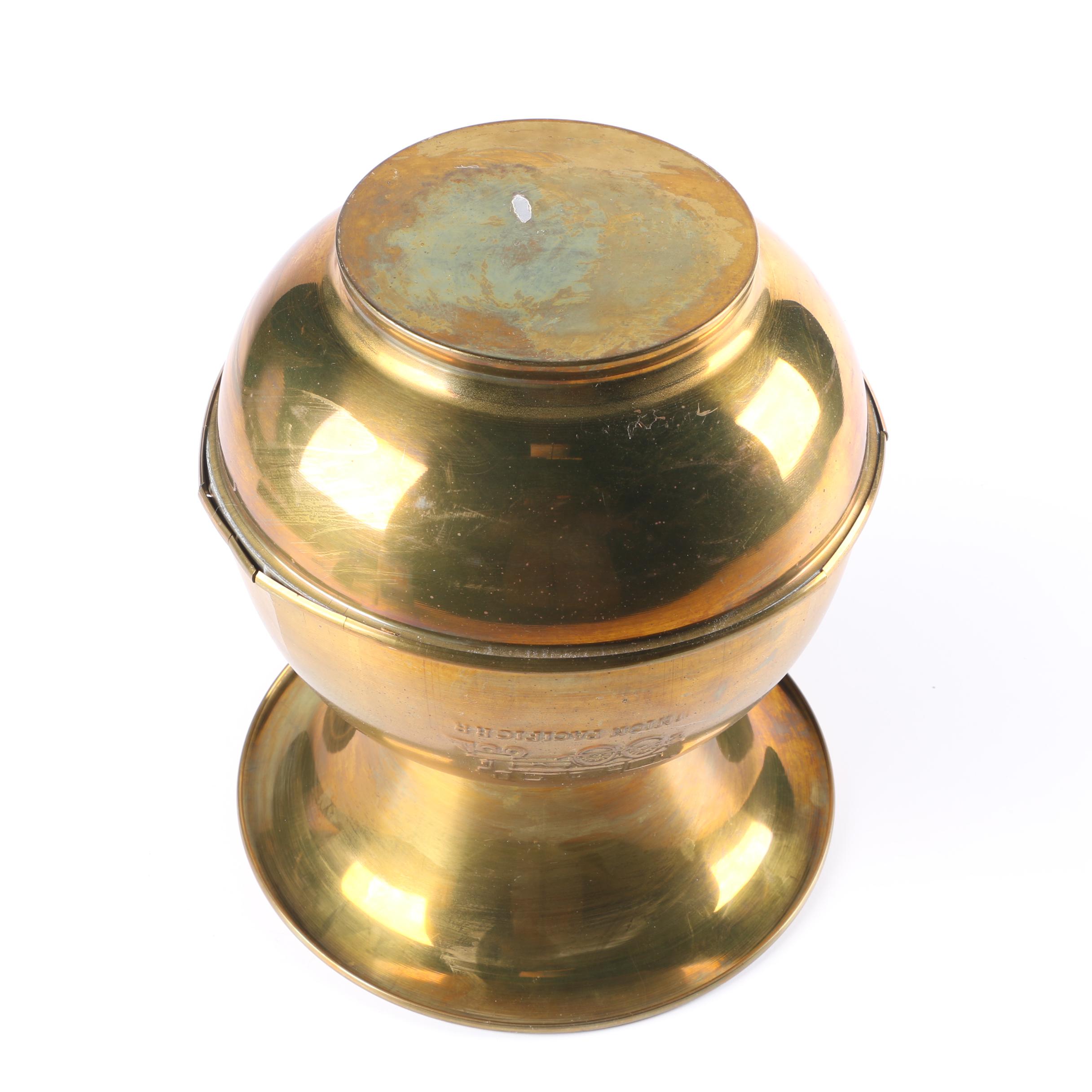Union Pacific Railroad Brass Spittoon