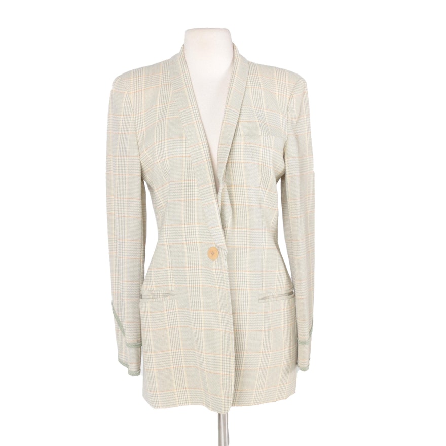 Women's Giorgio Armani Le Collezioni Plaid Suit Jacket