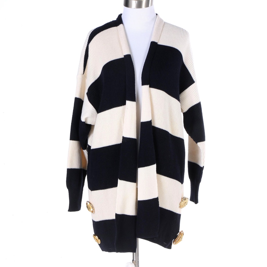 Gianfranco Ferre Nautical Motif Cardigan