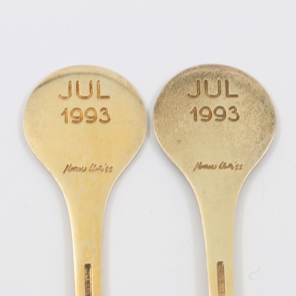 Collection of Anton Michelsen Gold-Plated Sterling Silver Christmas Spoons