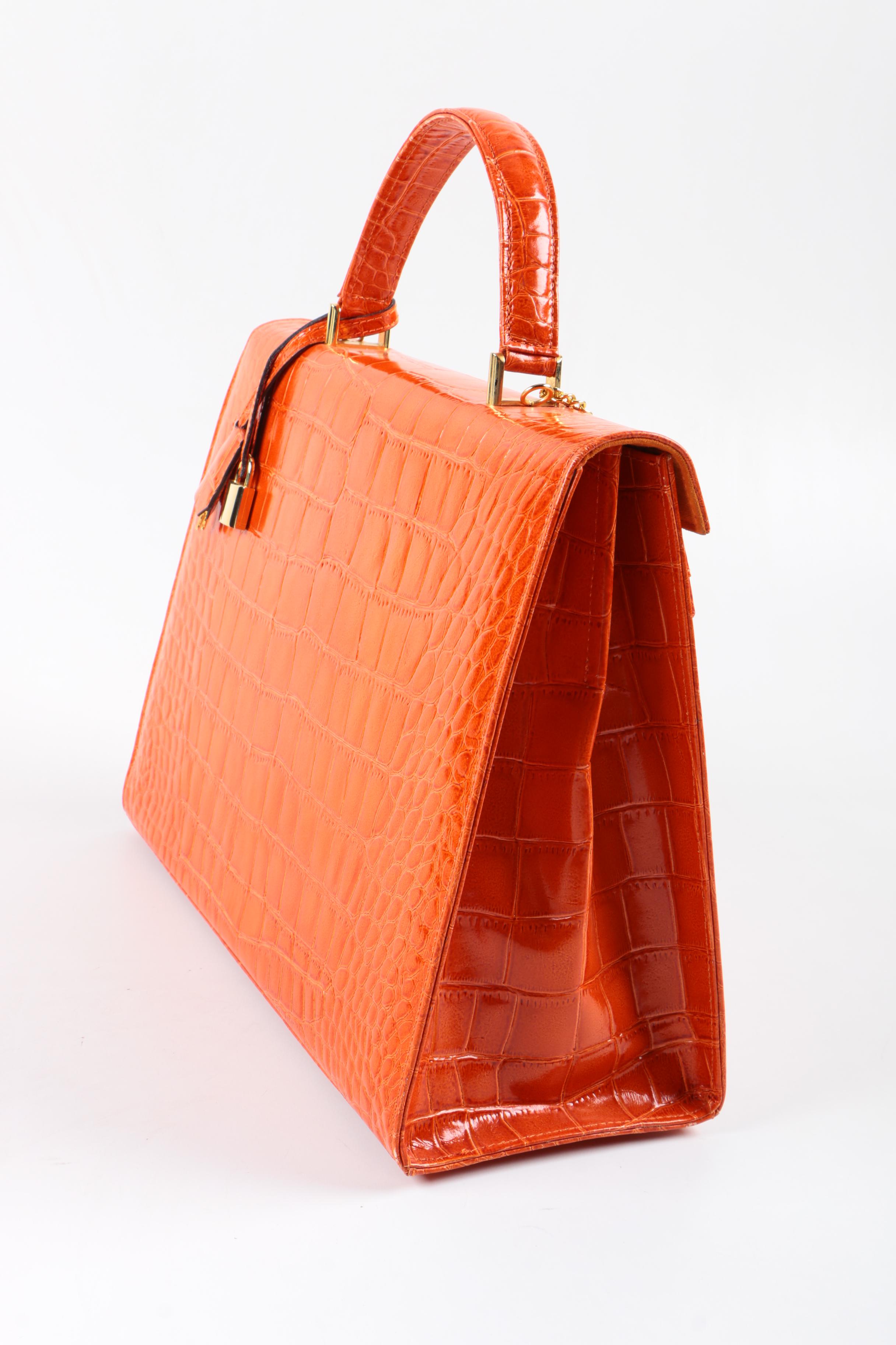 Andalossi Embossed Leather Handbag