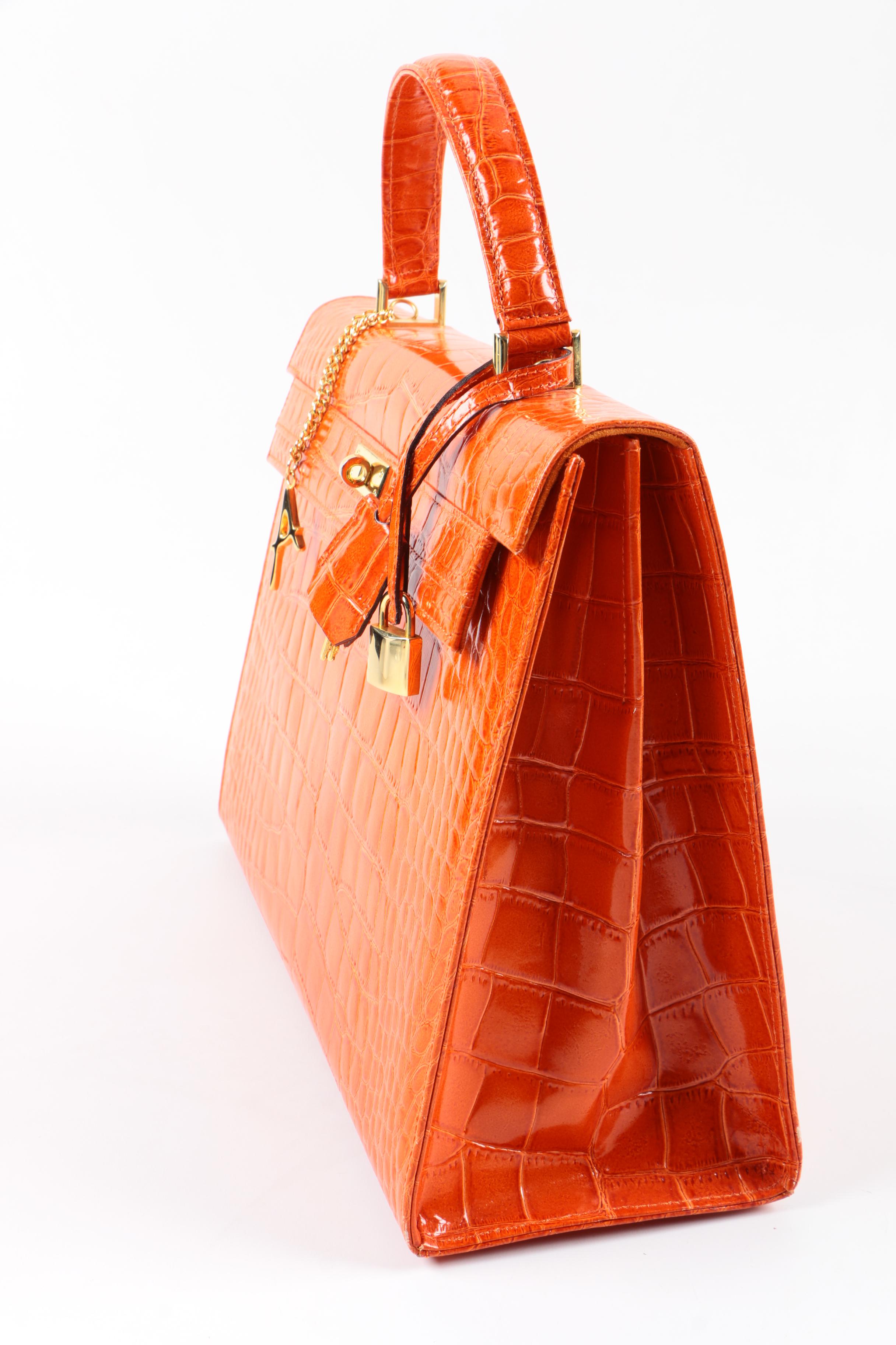 Andalossi Embossed Leather Handbag