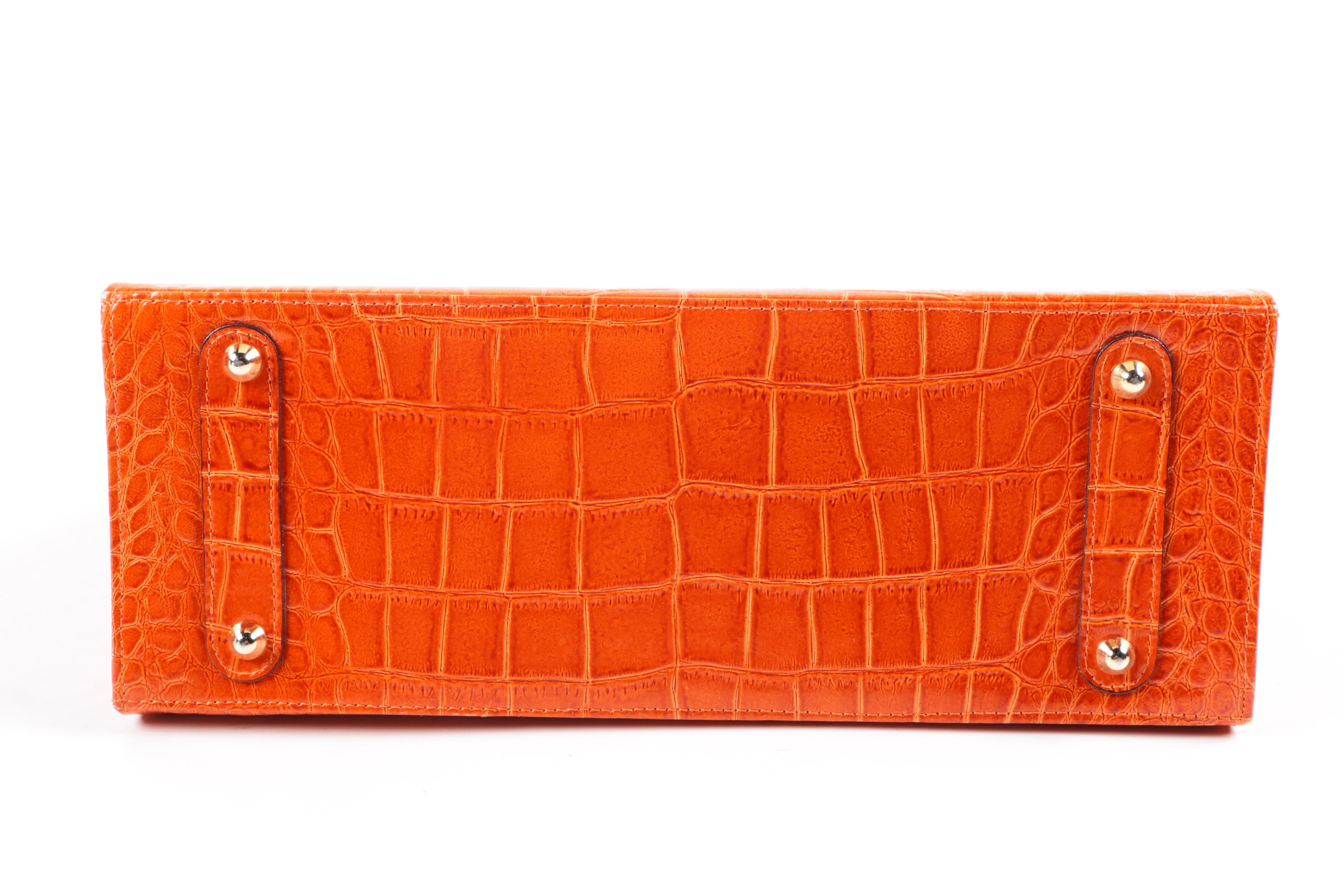 Andalossi Embossed Leather Handbag