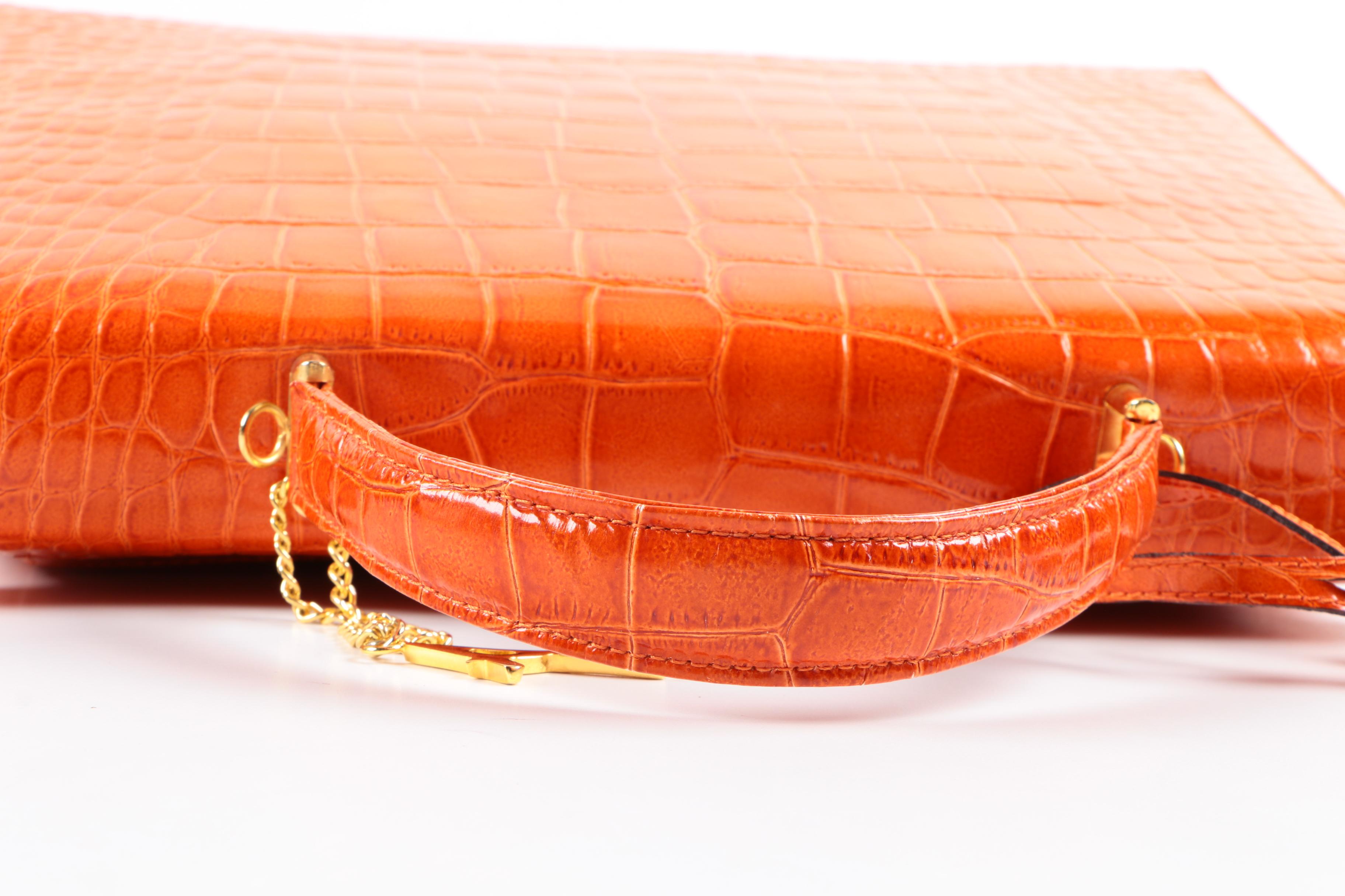 Andalossi Embossed Leather Handbag