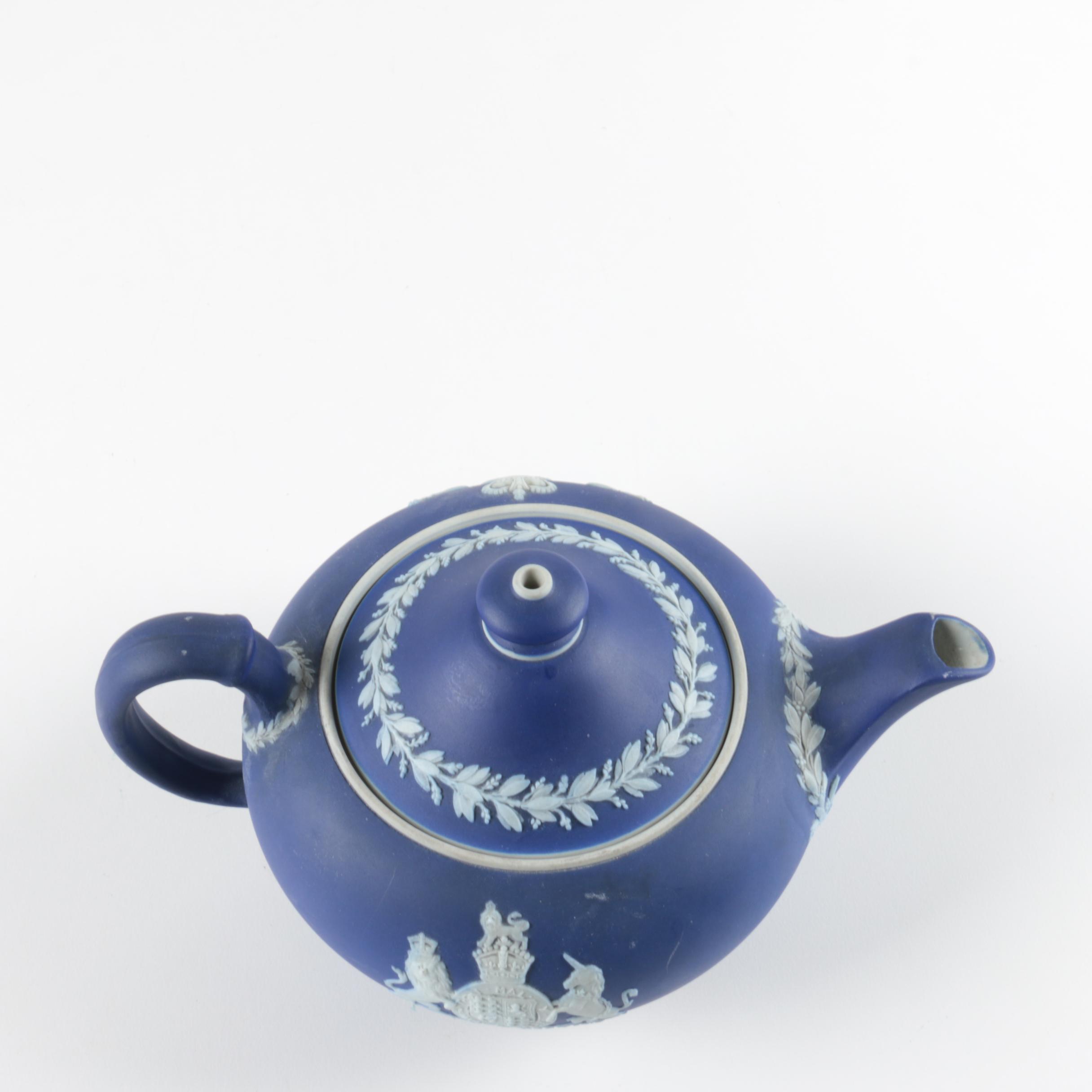 Vintage Wedgwood Jasperware Edward VIII Coronation Teapot