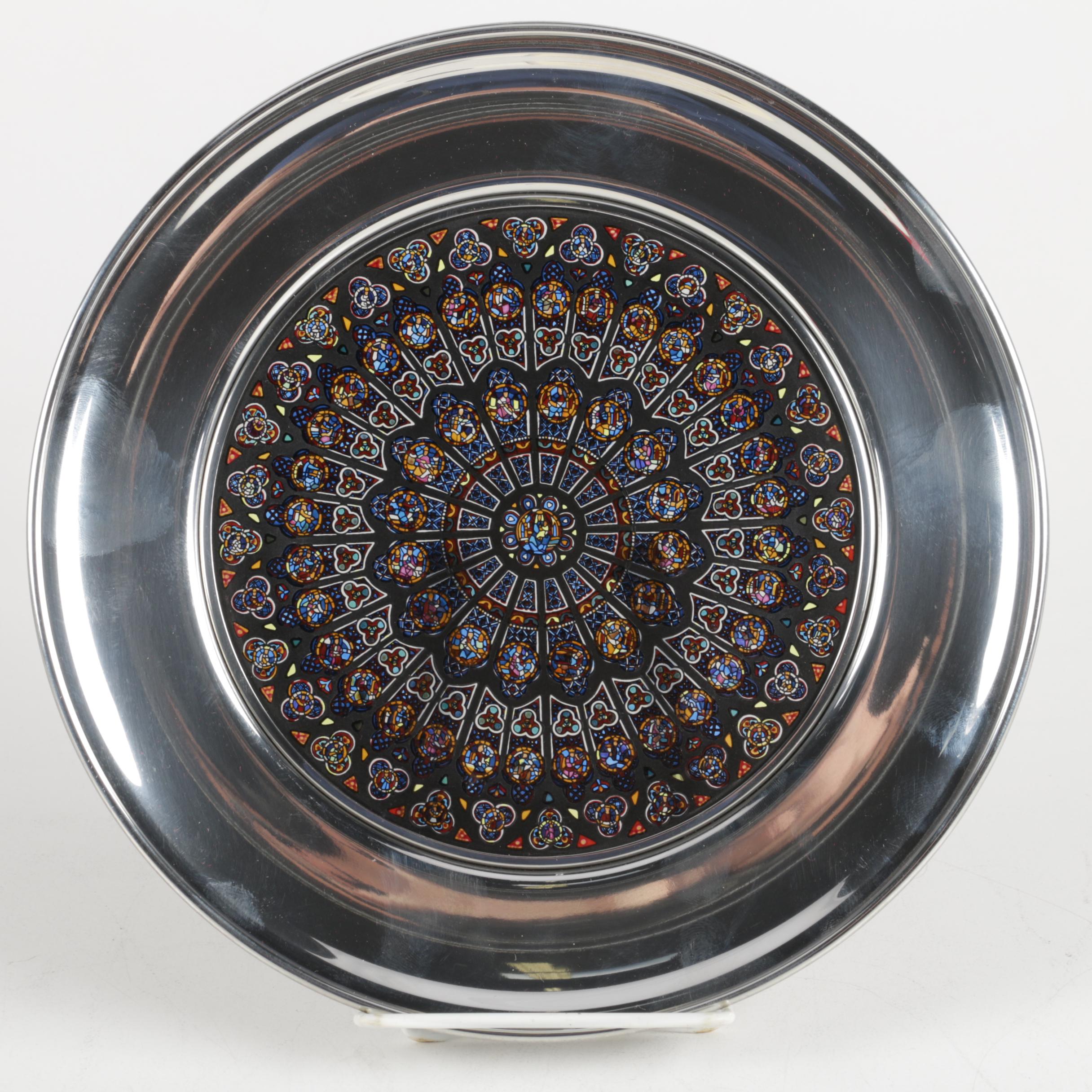 "The Rose Window of Notre Dame"  Limited Edition Plate