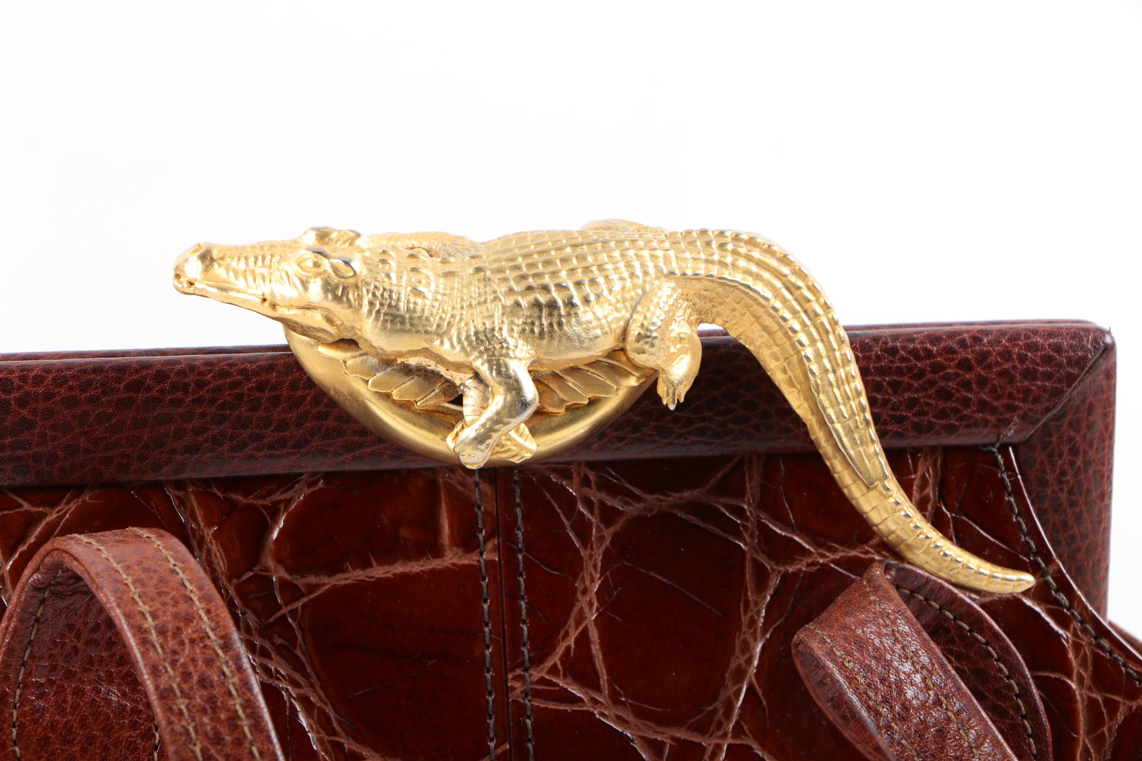 Ann Turk Embossed Leather Purse