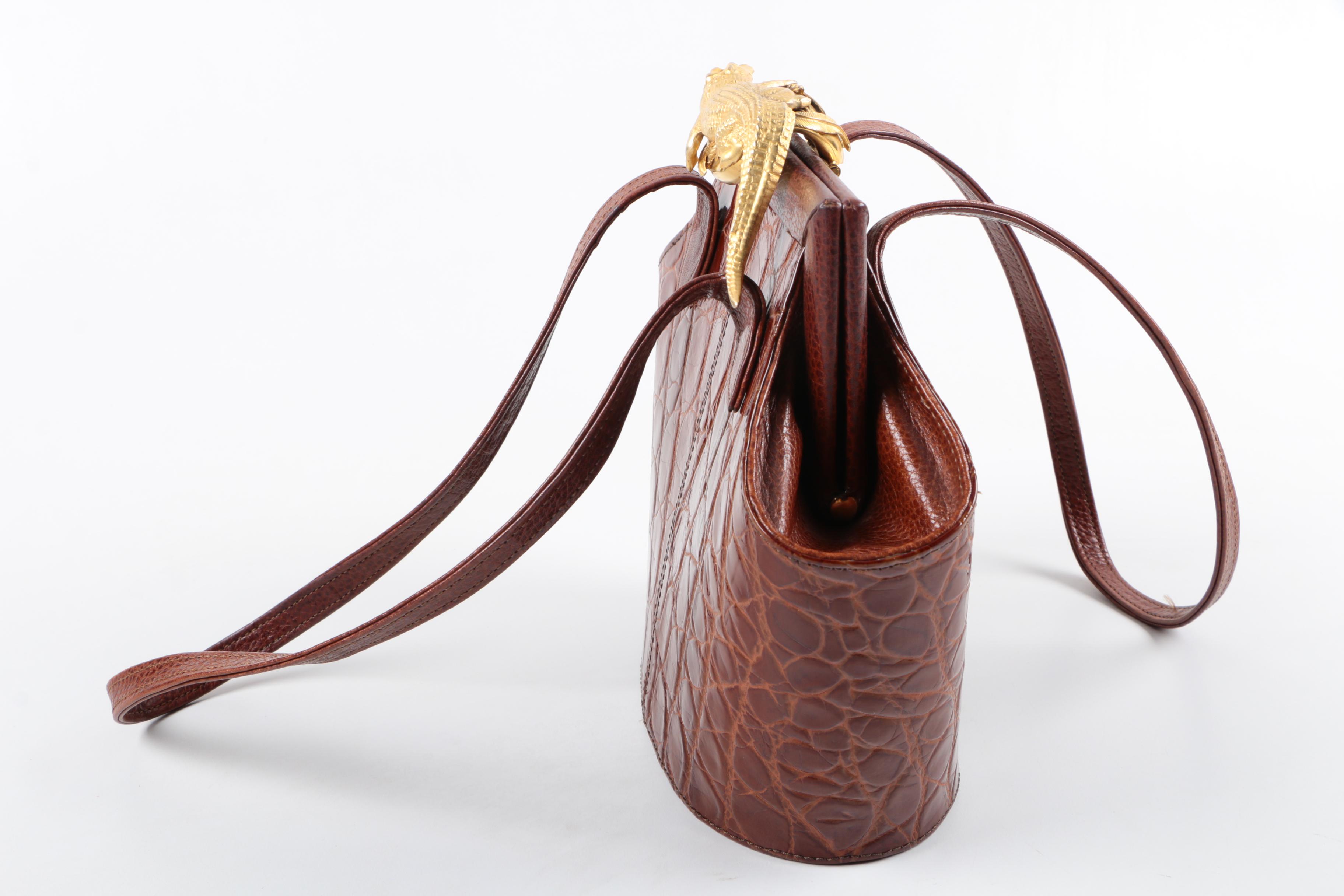 Ann Turk Embossed Leather Purse