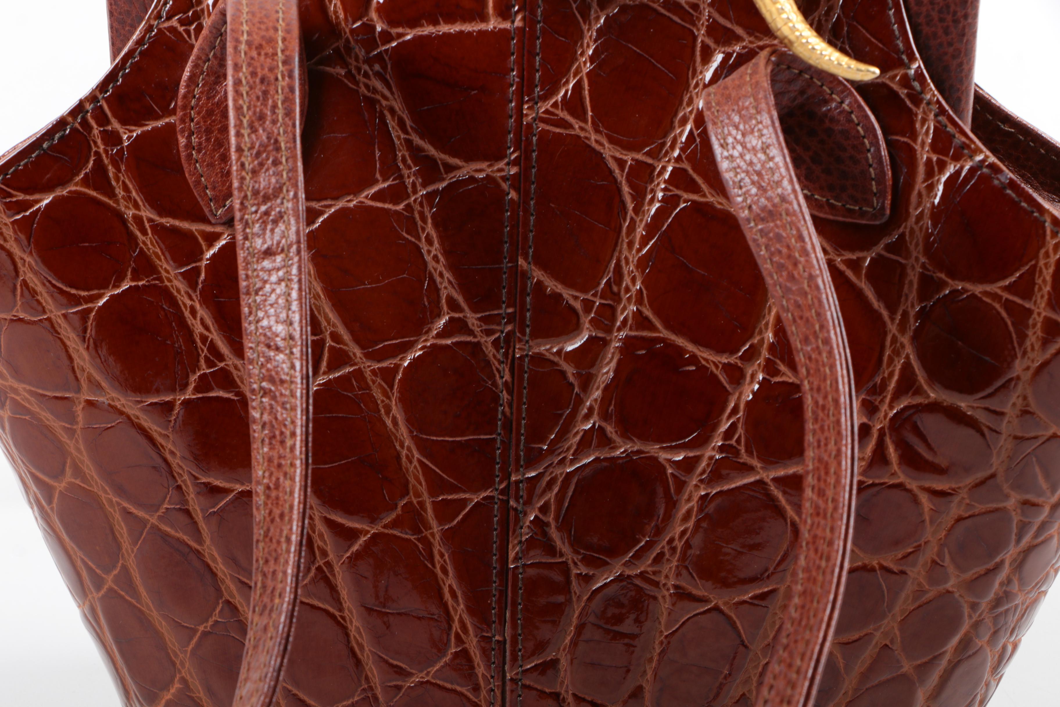 Ann Turk Embossed Leather Purse