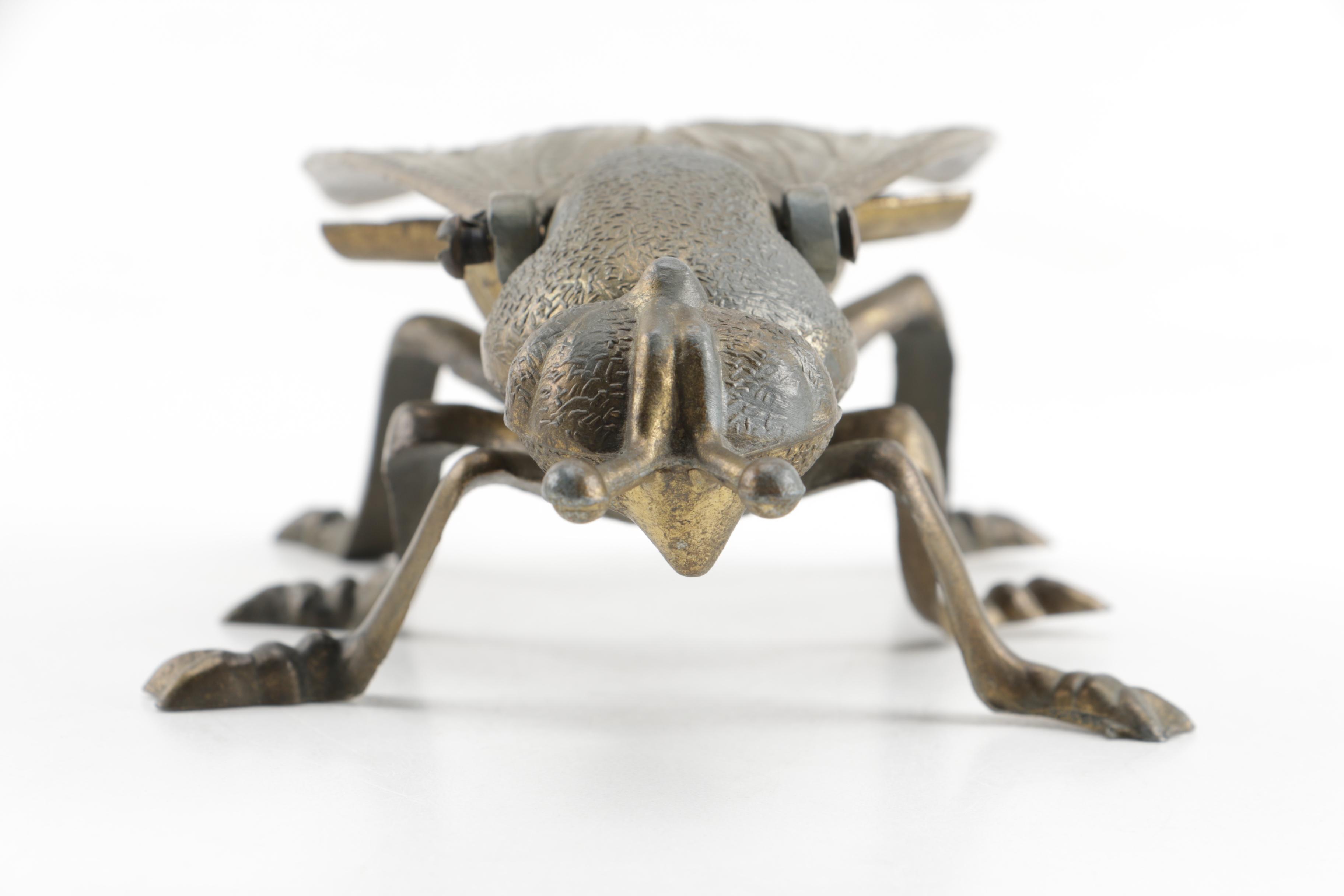 Vintage Aged Brass Fly Ashtray