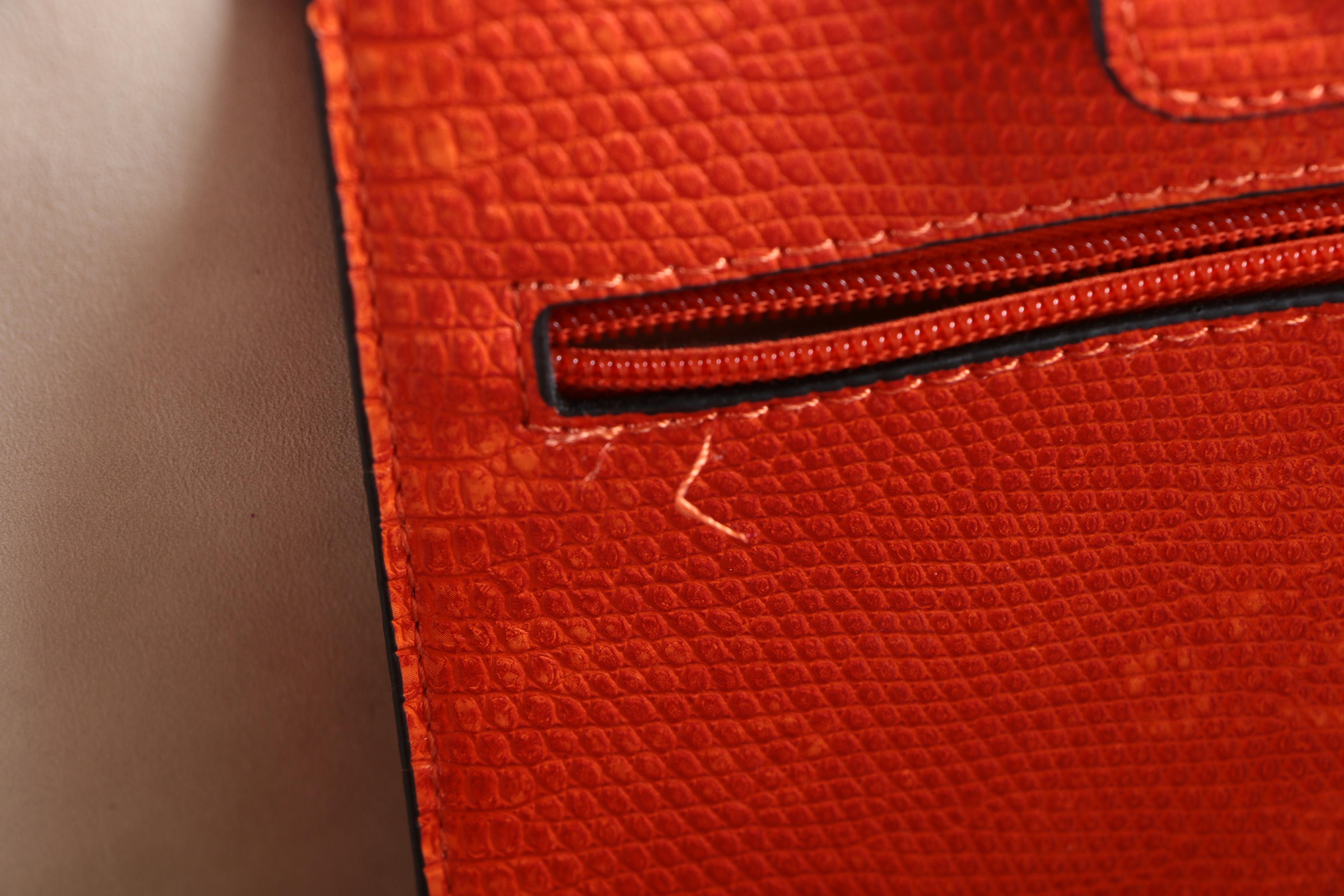 Christian Siriano Reptile Embossed Polyurethane Sabrina Tote