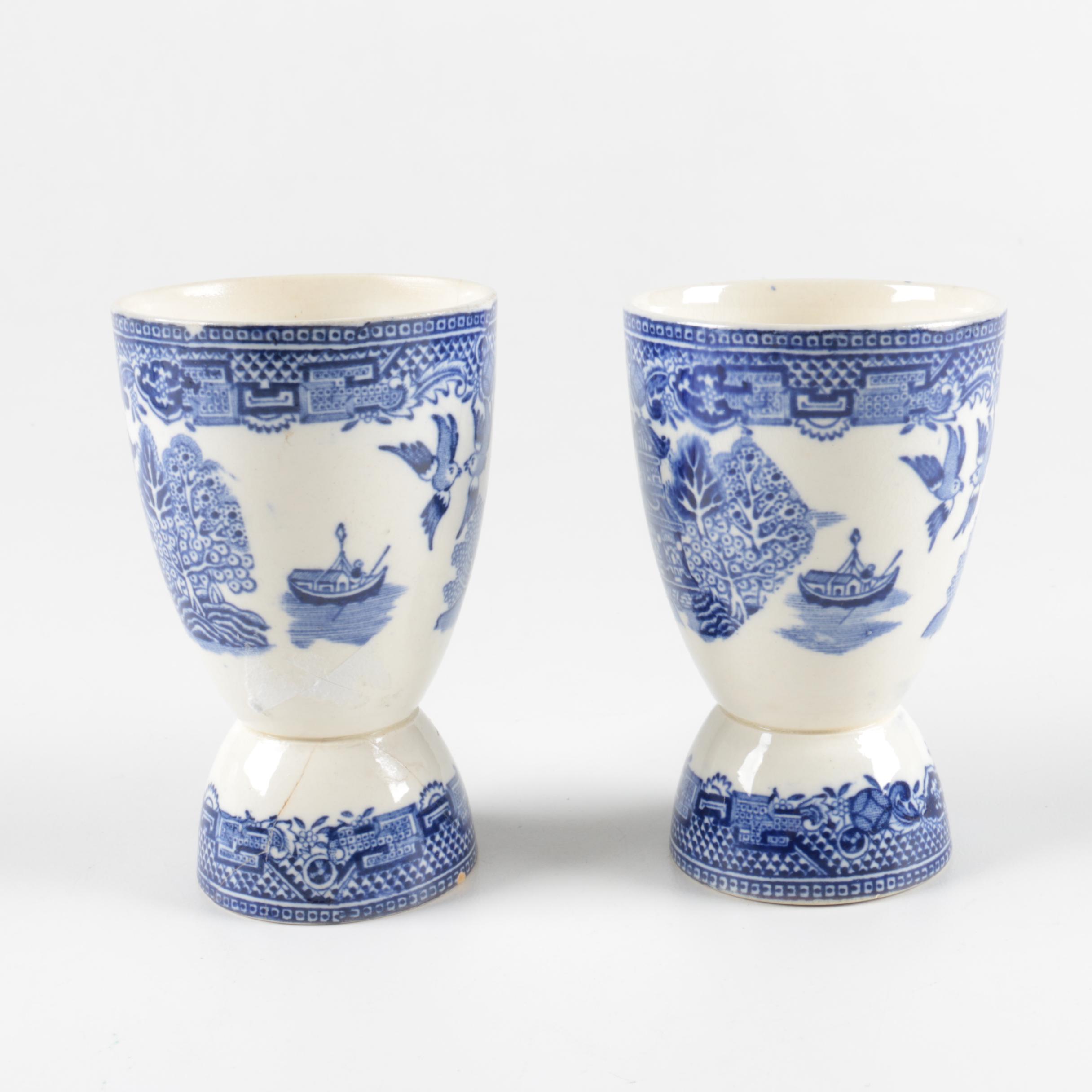 Blue and White Tableware including Royal Copenhagen and JG Meakin