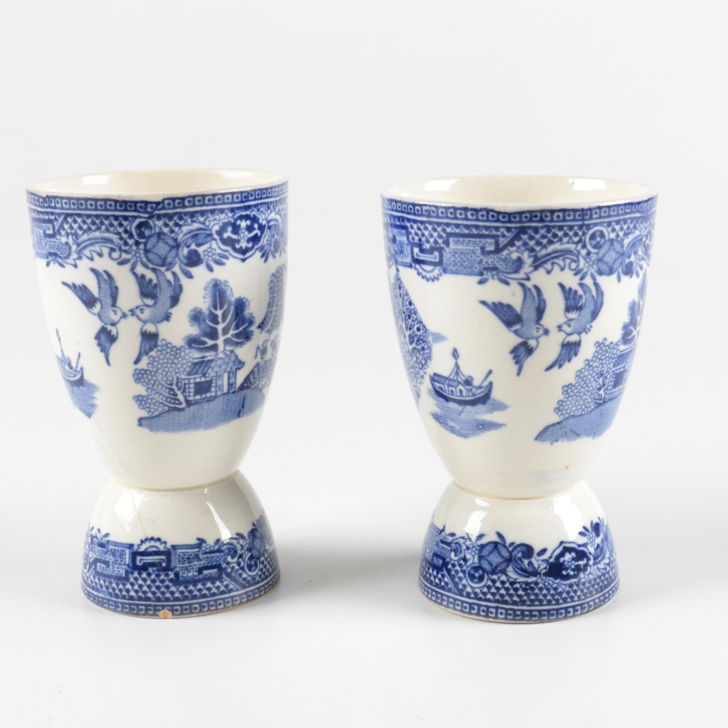 Blue and White Tableware including Royal Copenhagen and JG Meakin