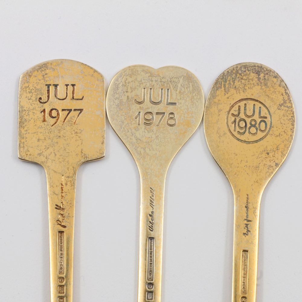 Vintage Danish Anton Michelsen Christmas Enameled Flatware