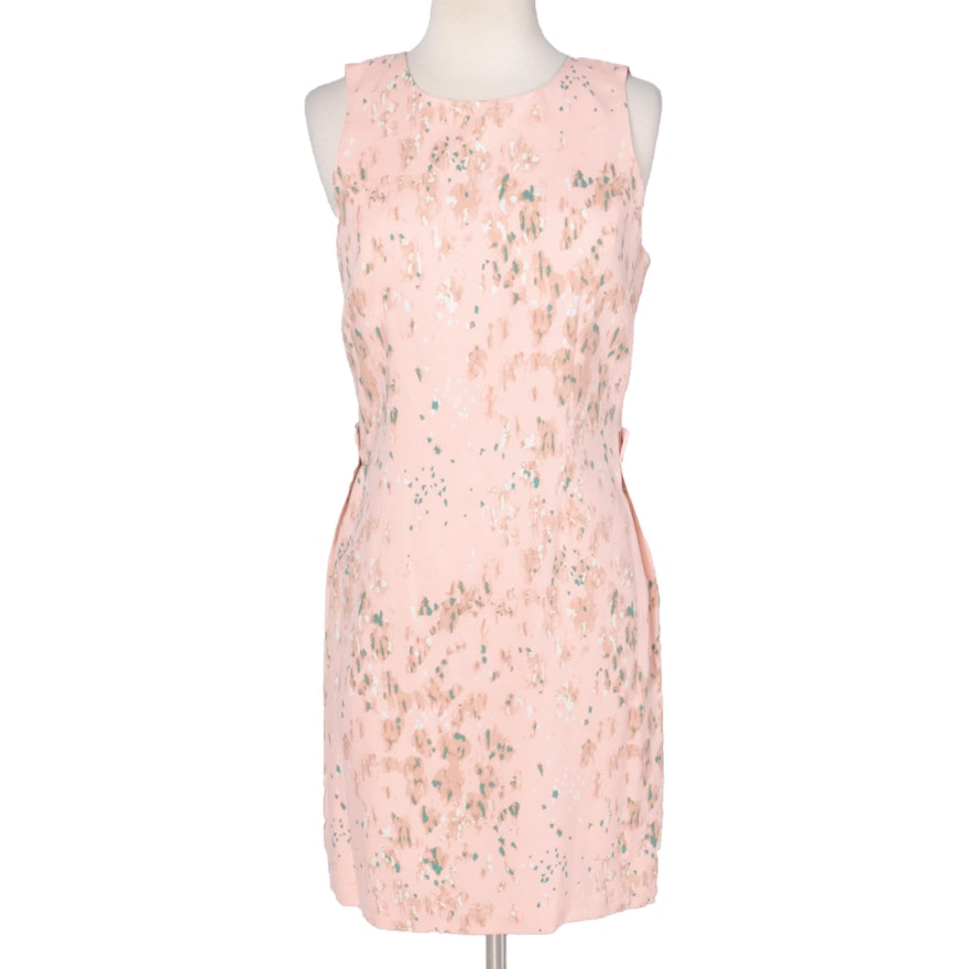 Poleci Sleeveless Pink Silk Dress