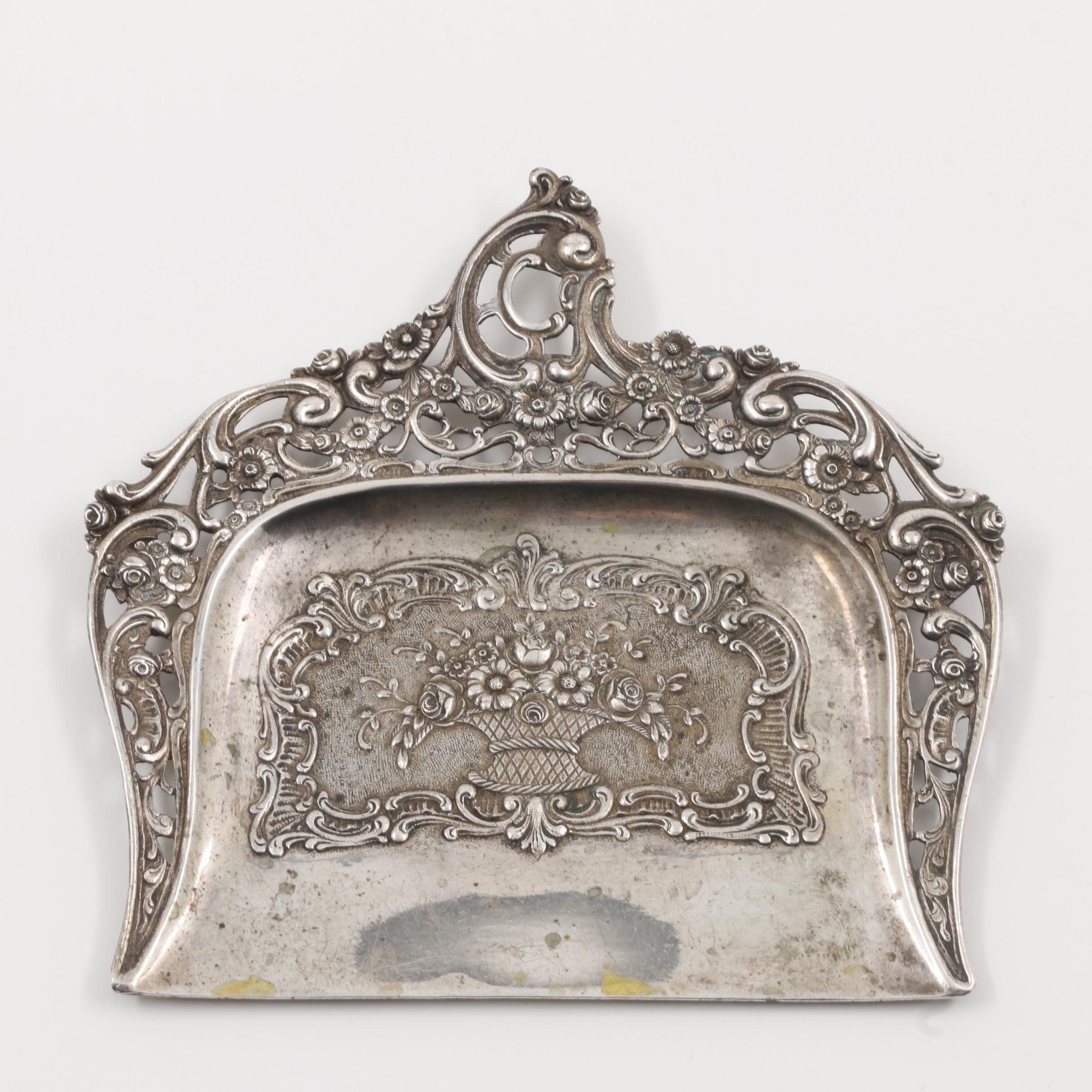 Vintage Hanau German 800 Silver Crumb Tray