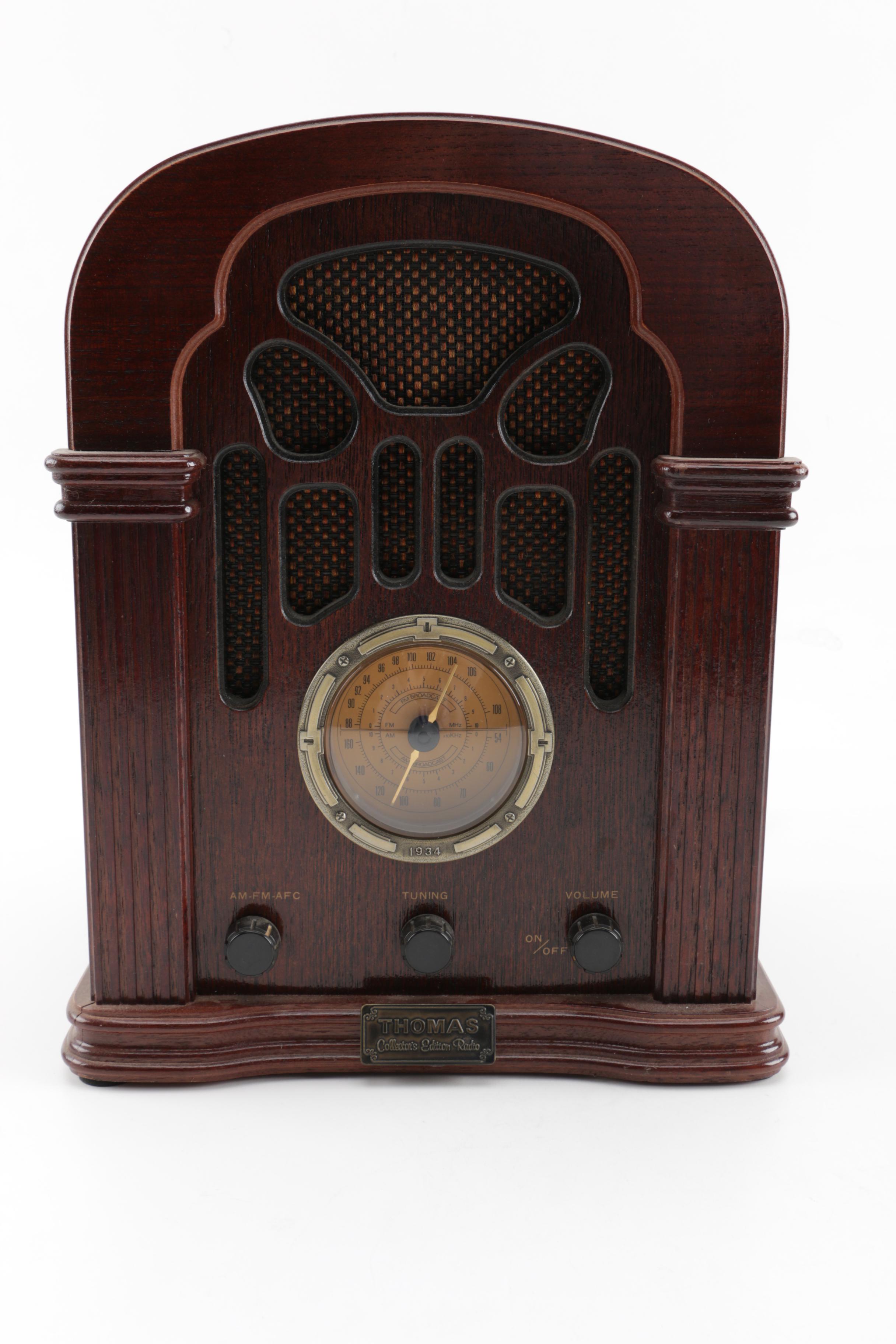 Thomas "America Series 1923" Reproduction Collector's Edition Radio