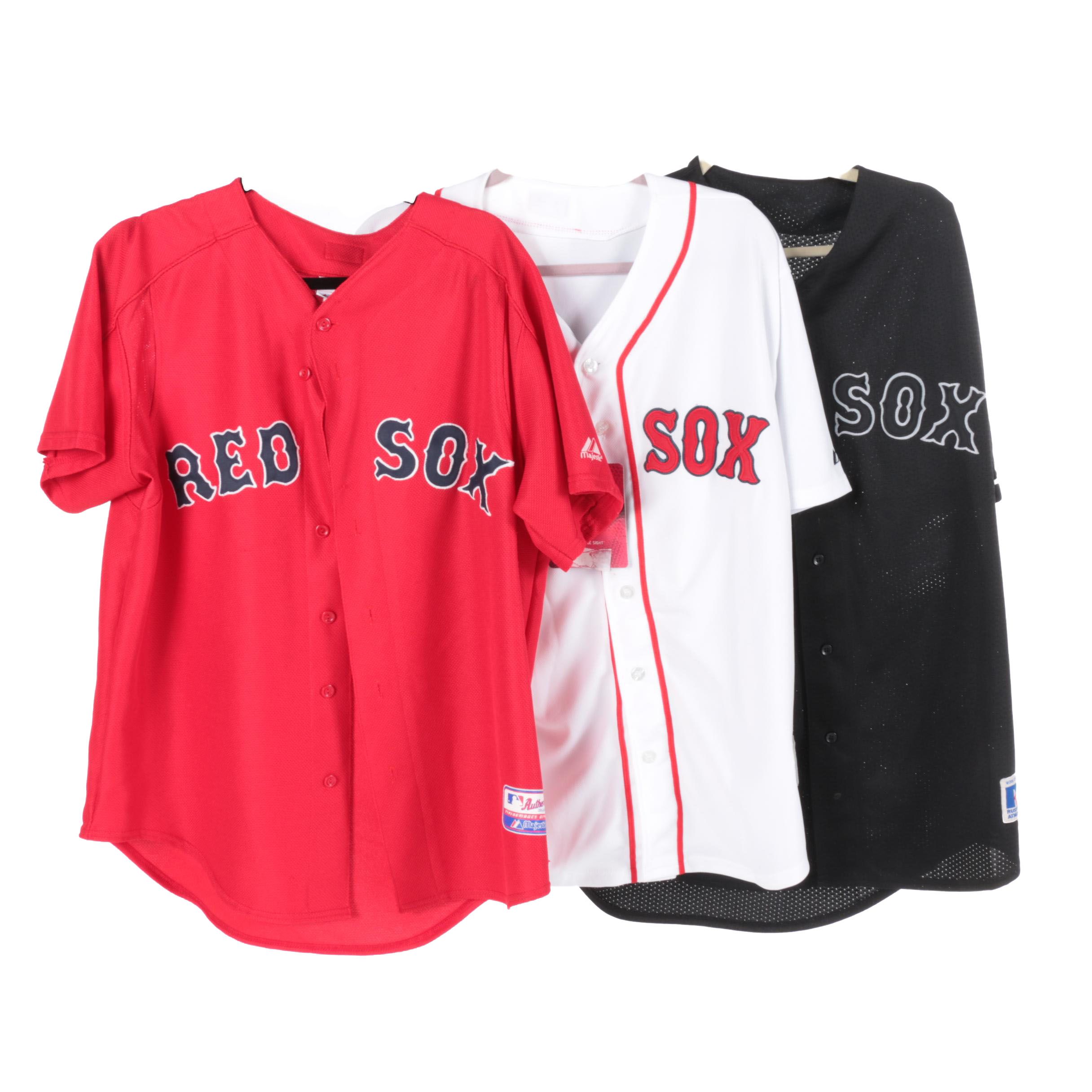 Red Sox Jersey Collection Featuring Signed Carl Crawford