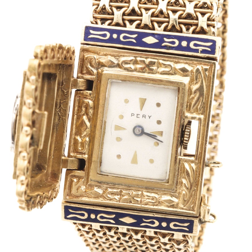 Pery Diamond 14K Yellow Gold Wristwatch