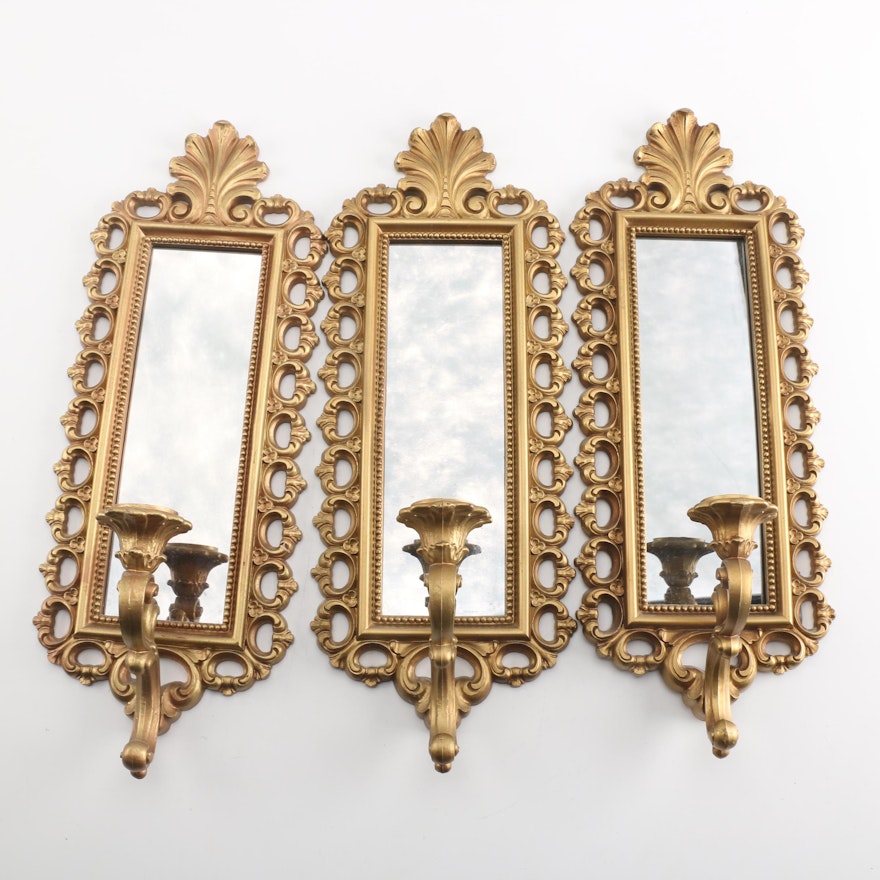 Mirrored Candleholder Wall Sconces