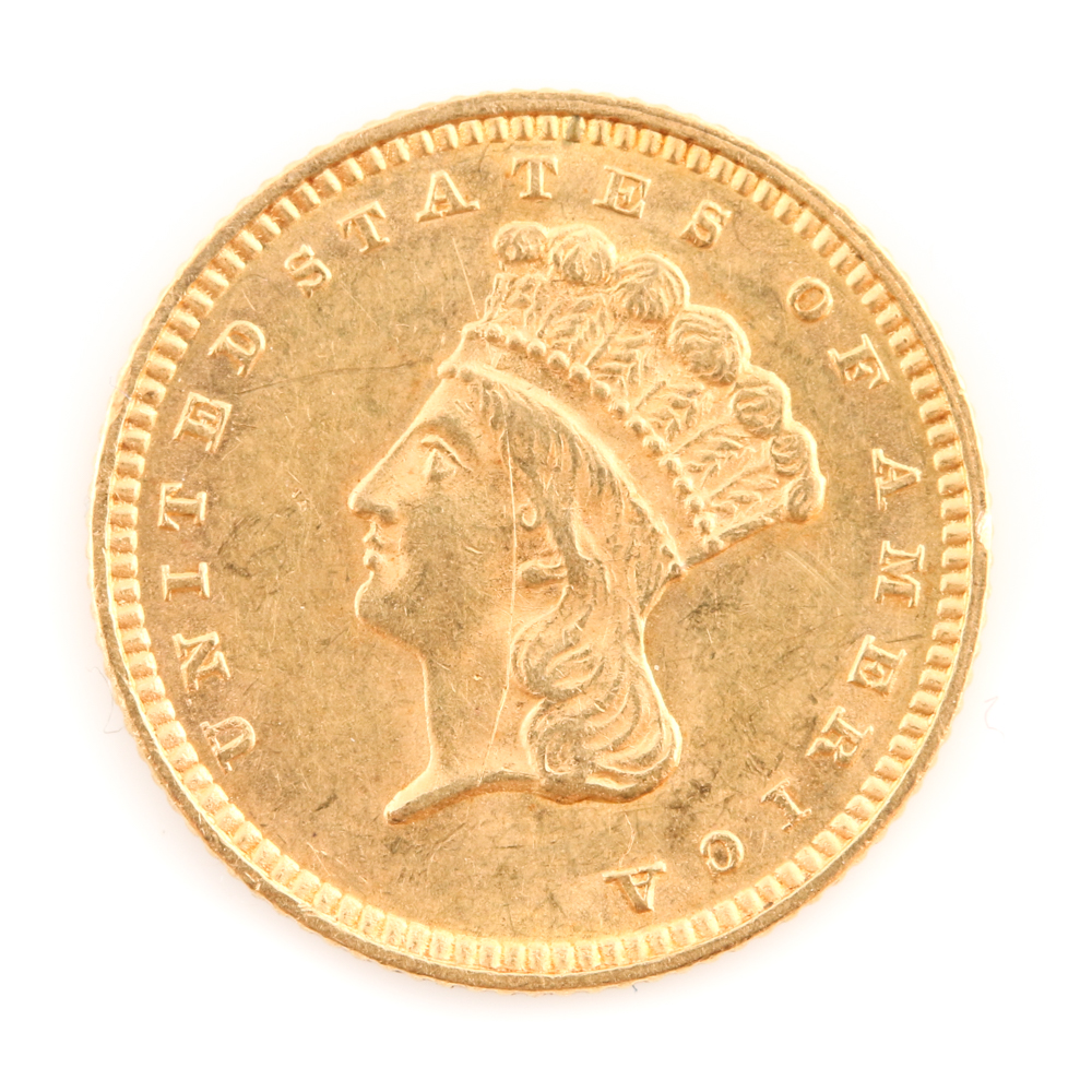 1874 Indian Princess Head $1 Gold Coin