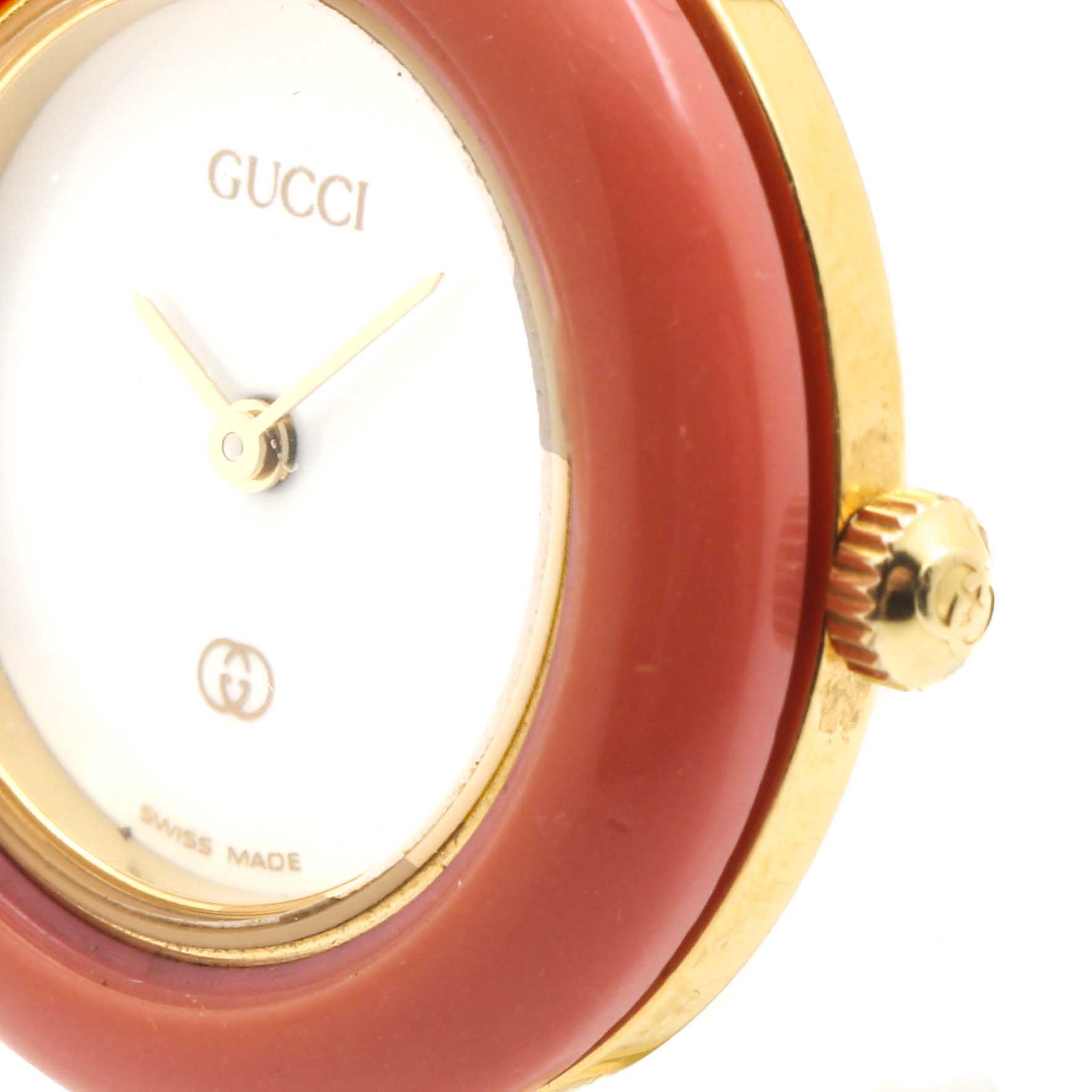 Gucci Gold Tone Watch with Interchangeable Bezels