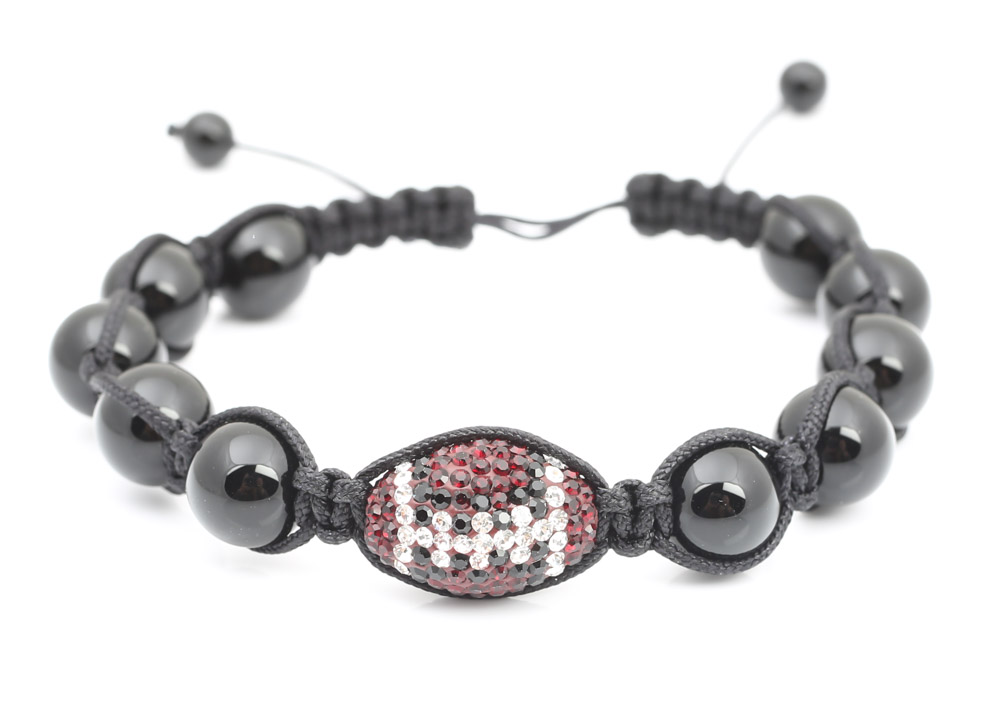 USC and Clemson University Themed Braided Crystal Embellished Bracelets