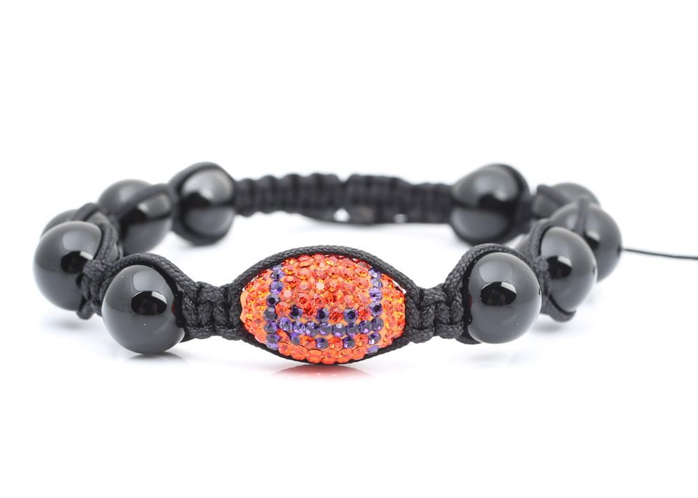 USC and Clemson University Themed Braided Crystal Embellished Bracelets