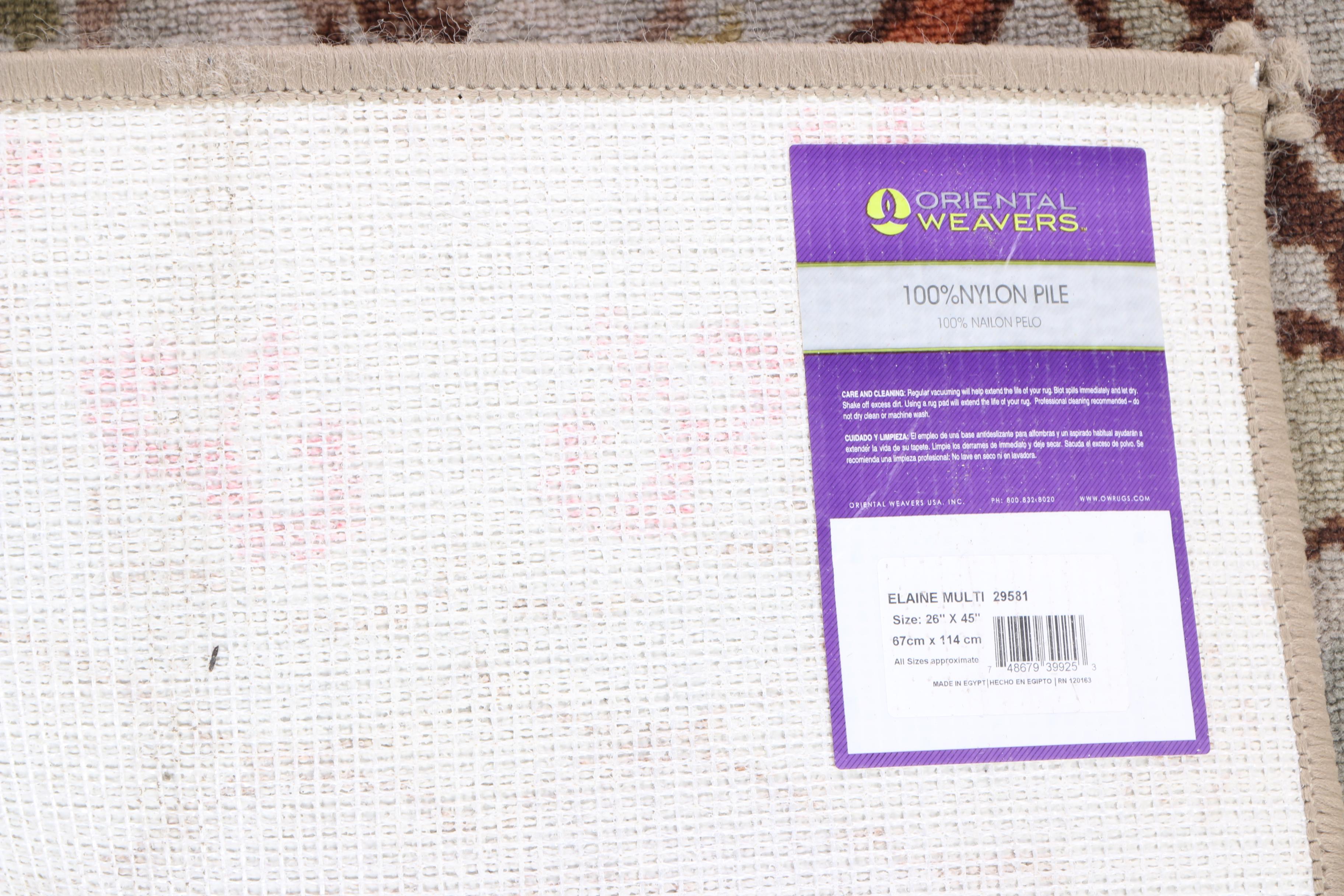 Power-Loomed Oriental Weavers "Elaine" Accent and Area Rugs