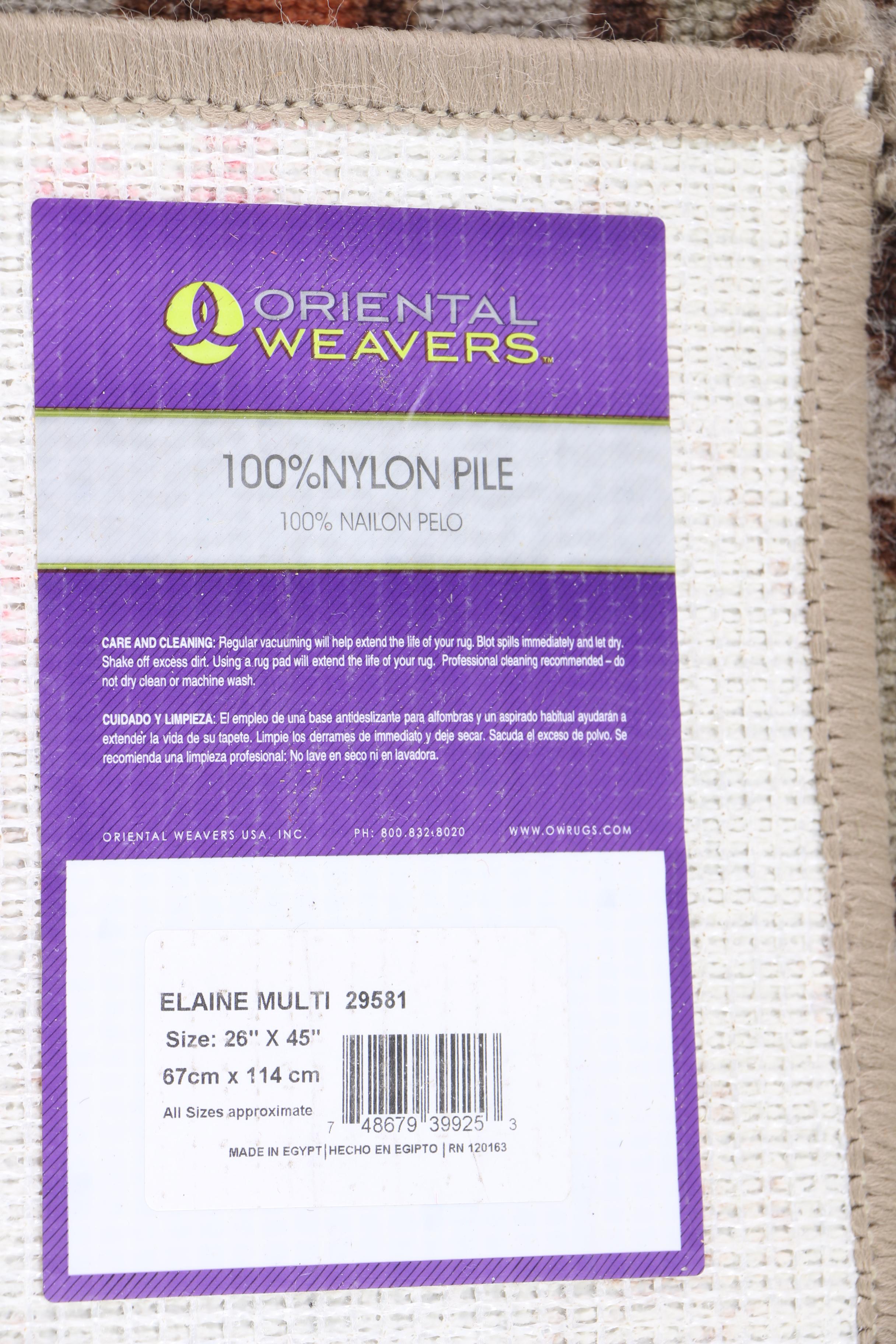 Power-Loomed Oriental Weavers "Elaine" Accent and Area Rugs