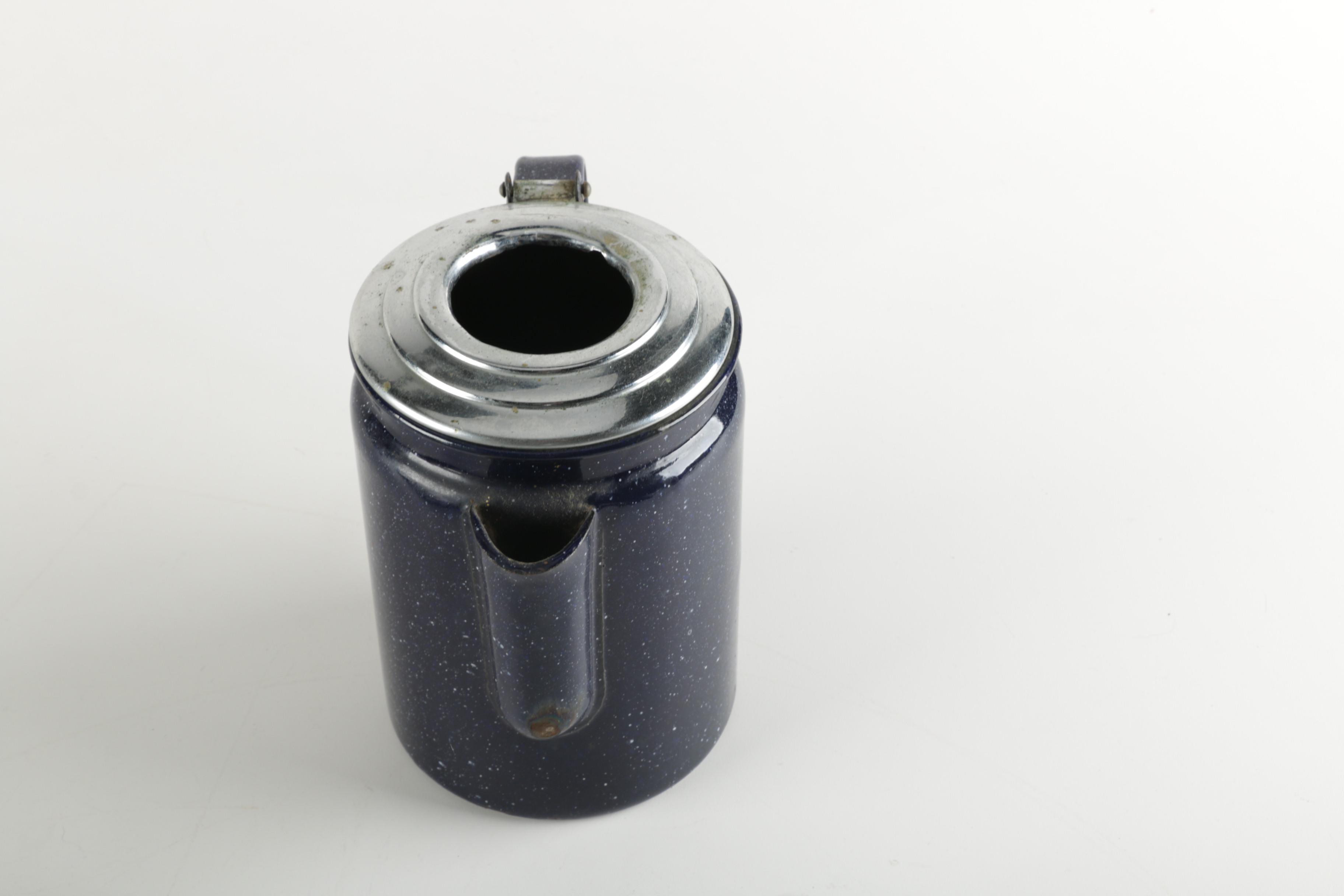 Vintage Enamelware Coffee Pot