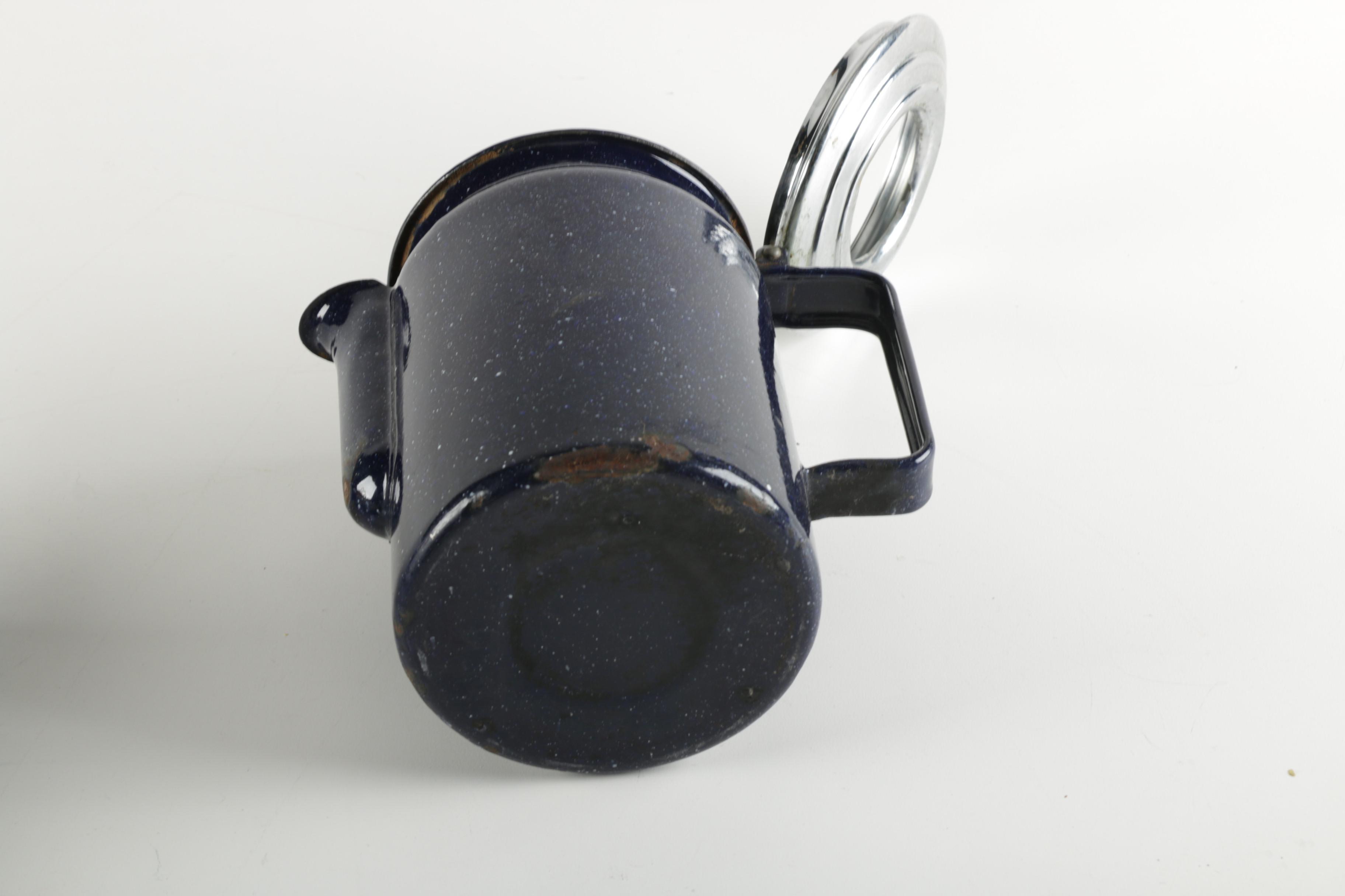 Vintage Enamelware Coffee Pot