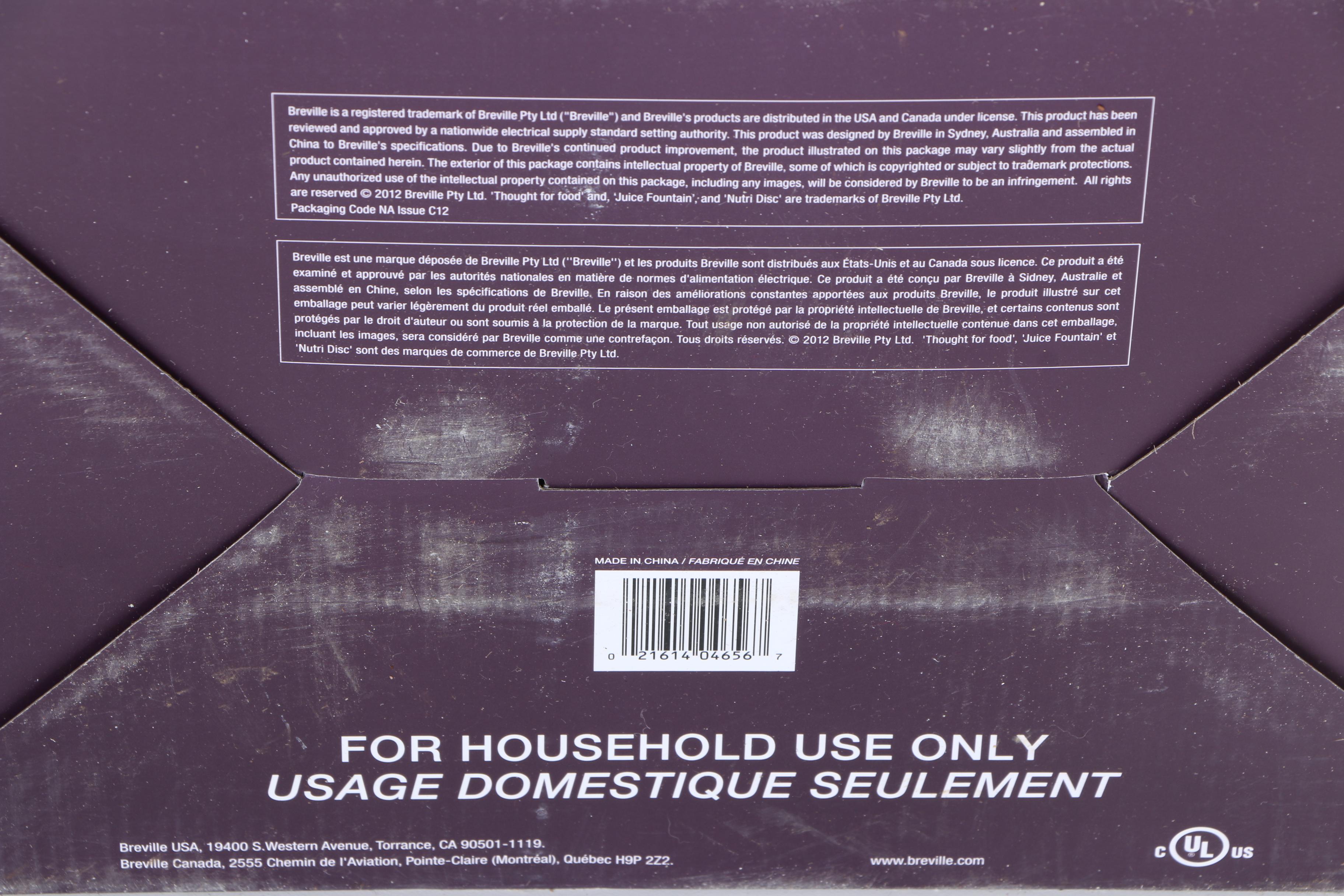 Breville "The Juice Fountain" Electric Juicer