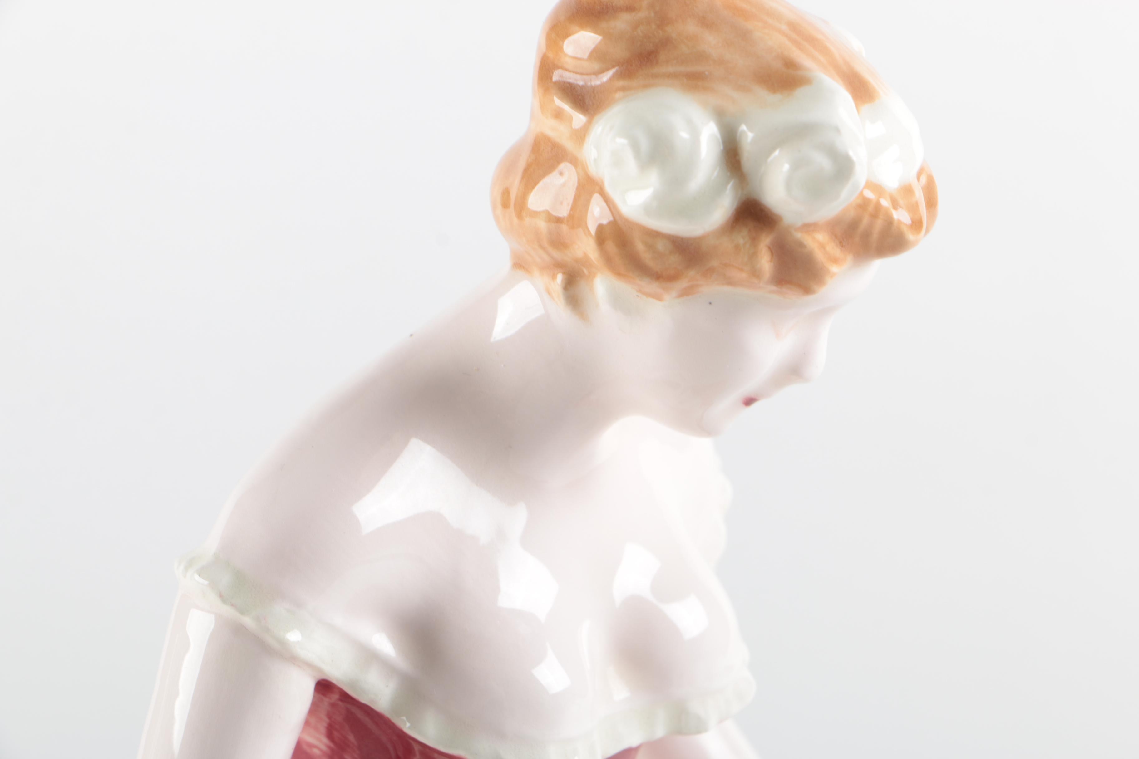 Vintage Newell's Ceramic Female Figurine